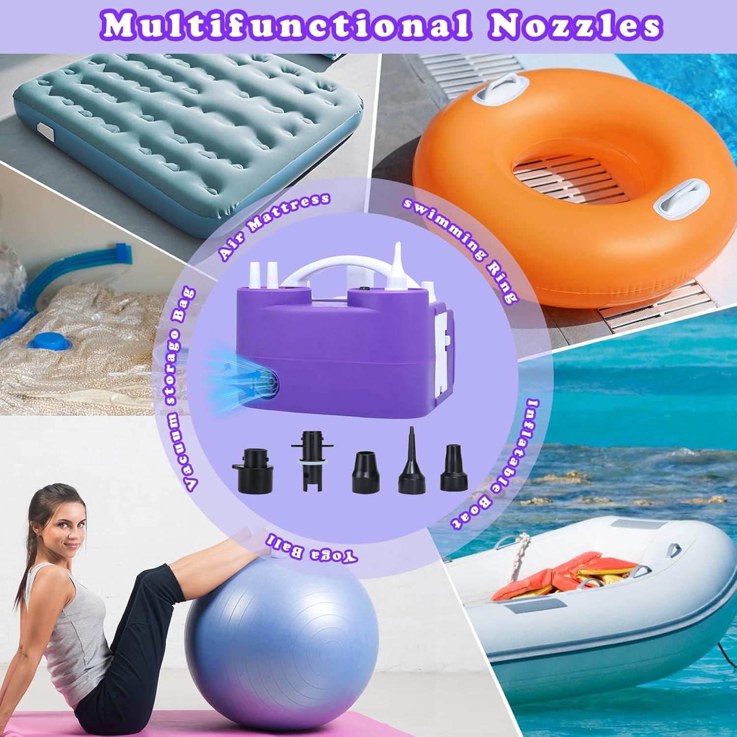 Bomba de aire eléctrica New Meetall 4 en 1 para globos y flotadores