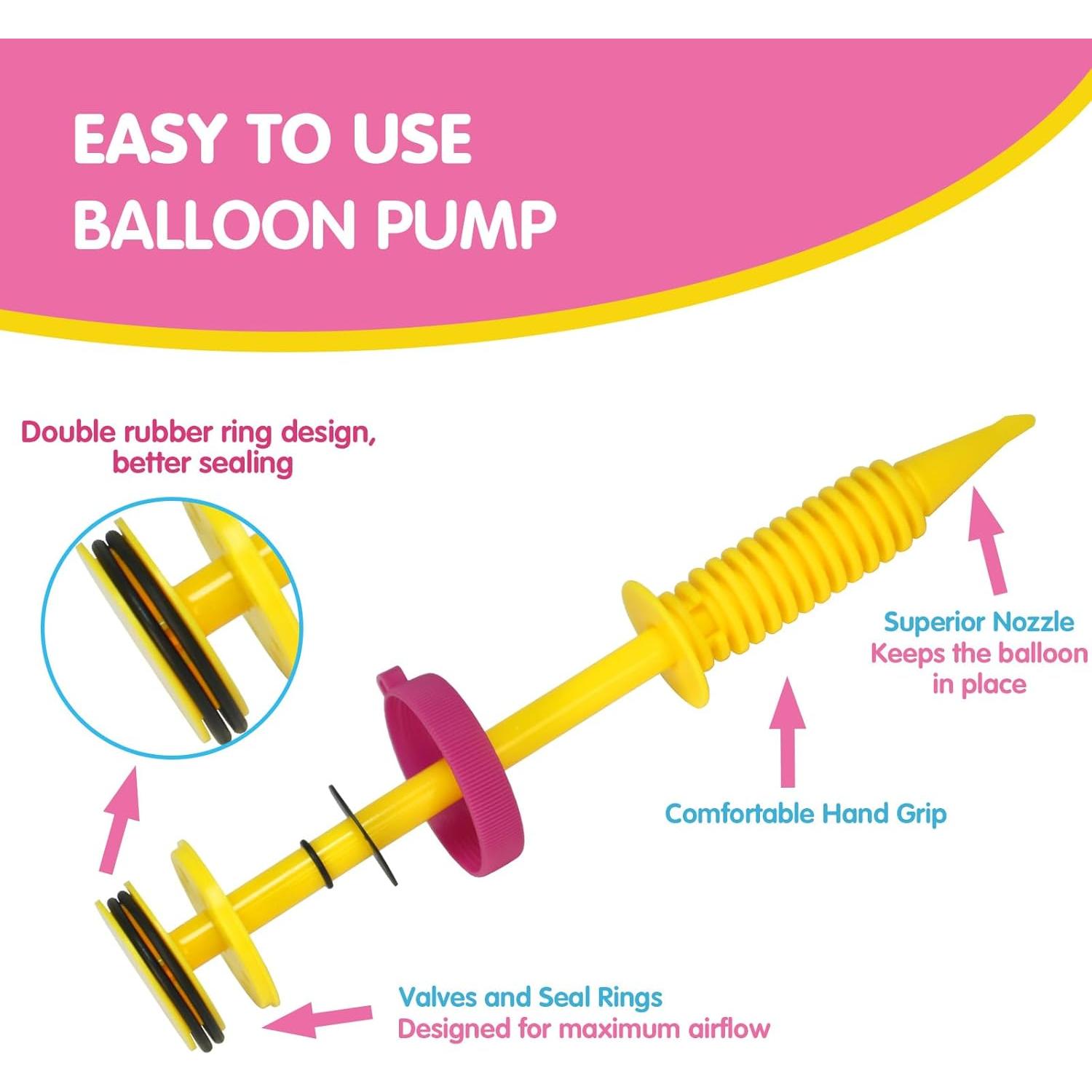 Bomba de Globos Manual BOROSINO - Paquete de 3 Unidades