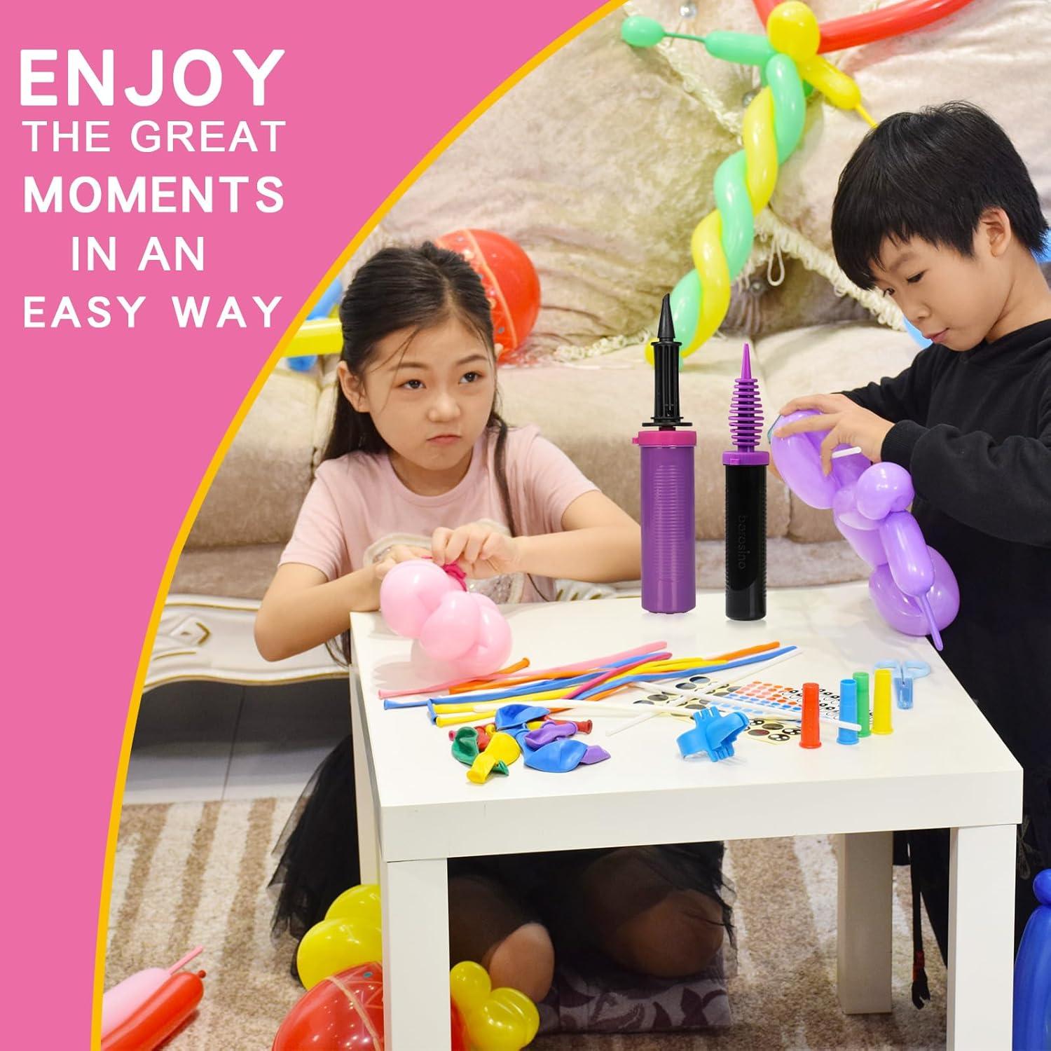 Bomba de Globos Manual BOROSINO - Paquete de 3 Unidades