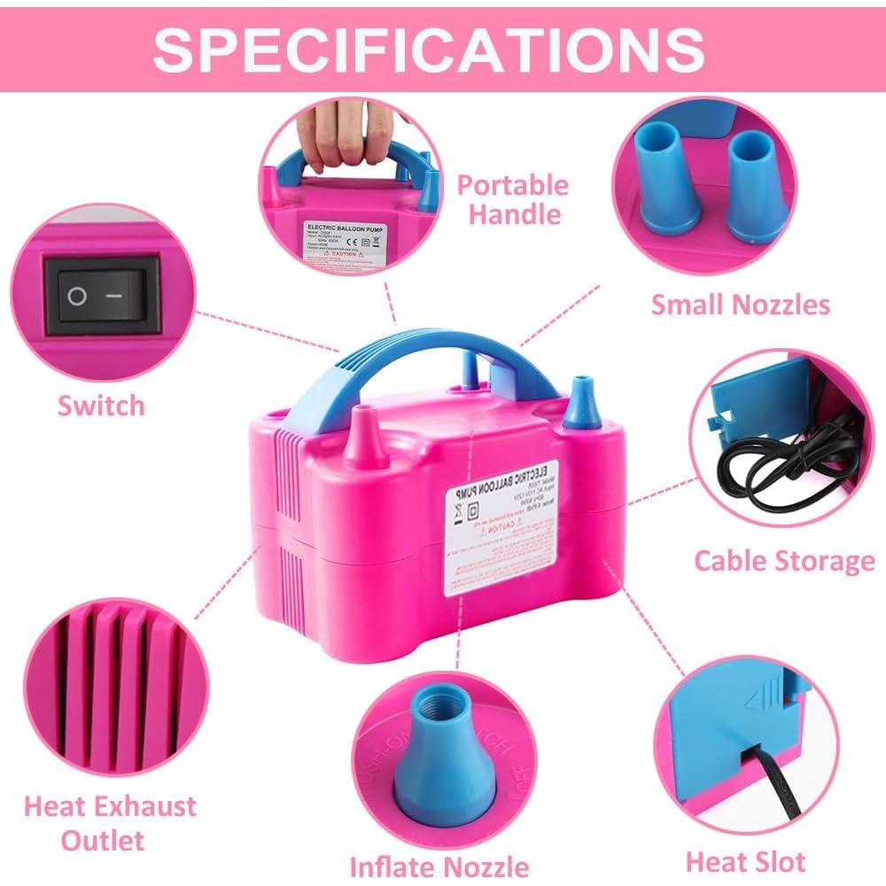 Bomba de Globo Eléctrica JerDorgo con Accesorios 110V