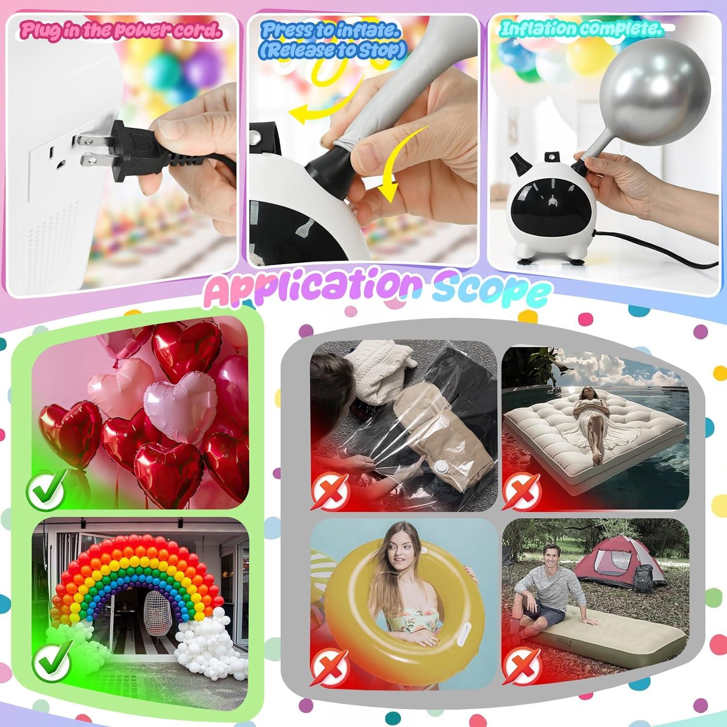 Bomba de Globo Eléctrica Froova 600W Doble Boquilla 110V