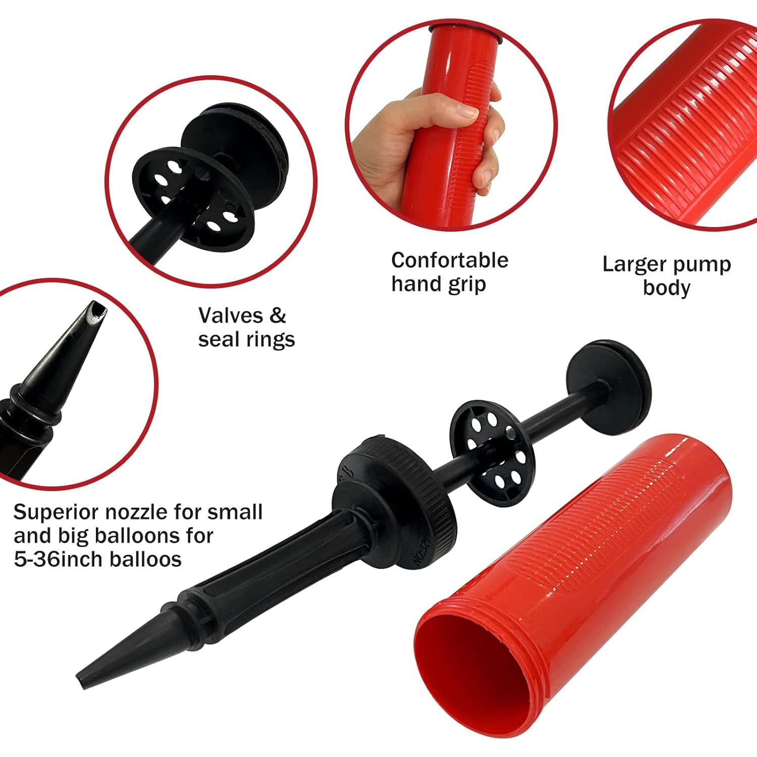 Set 4 Bombas de Globo Inflador Manual Janef - Colores Variados