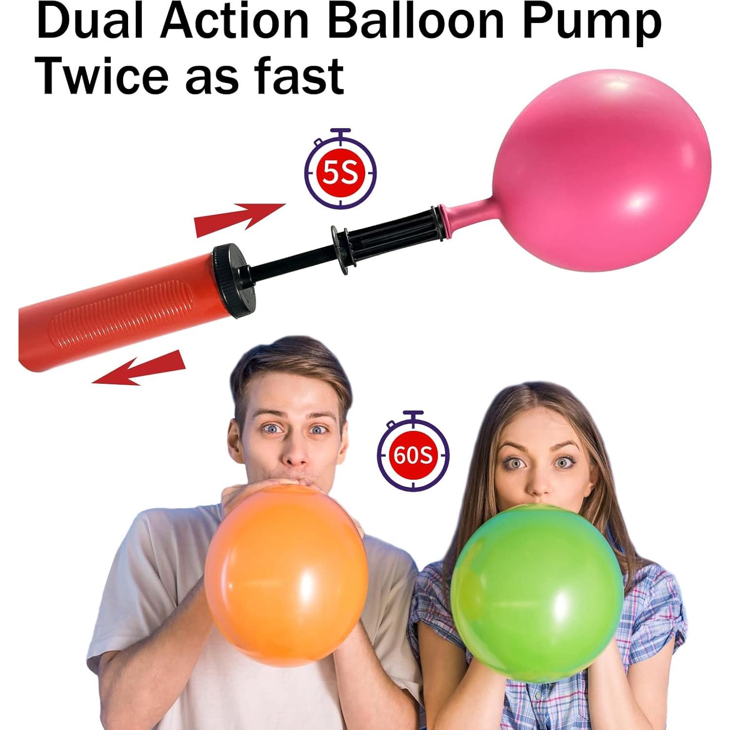 Set 4 Bombas de Globo Inflador Manual Janef - Colores Variados