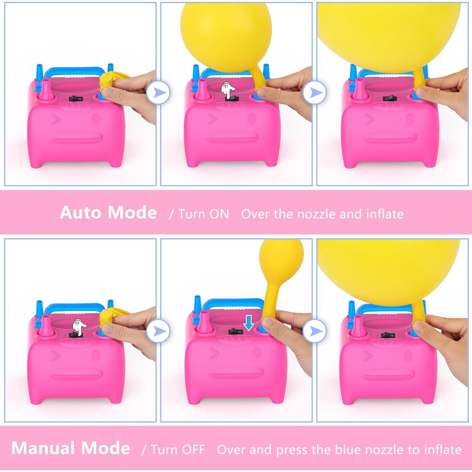 Bomba de Globo Eléctrica OWill CQB-A 600W Doble Boquilla