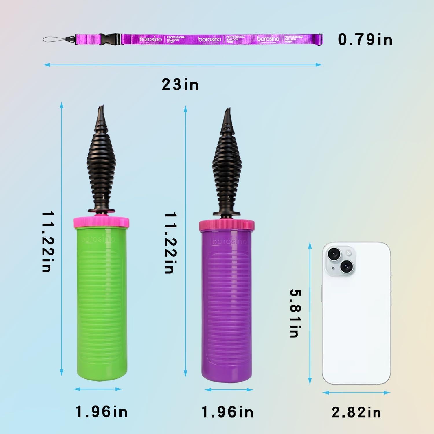 Bomba de globo manual Borosino B112N-2, paquete de 2