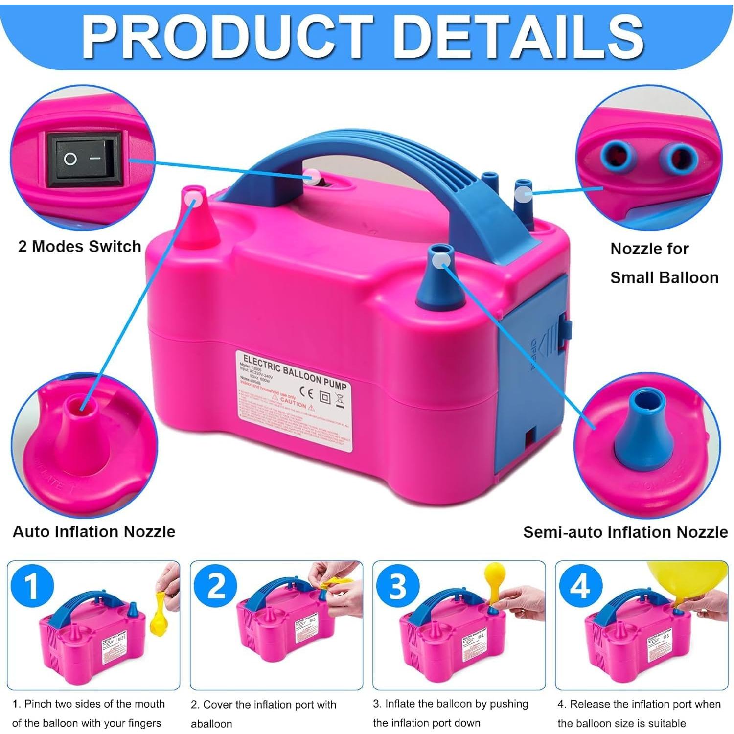 Kit de Arco de Globos iRabey con Bomba Eléctrica 3.05x2.74m