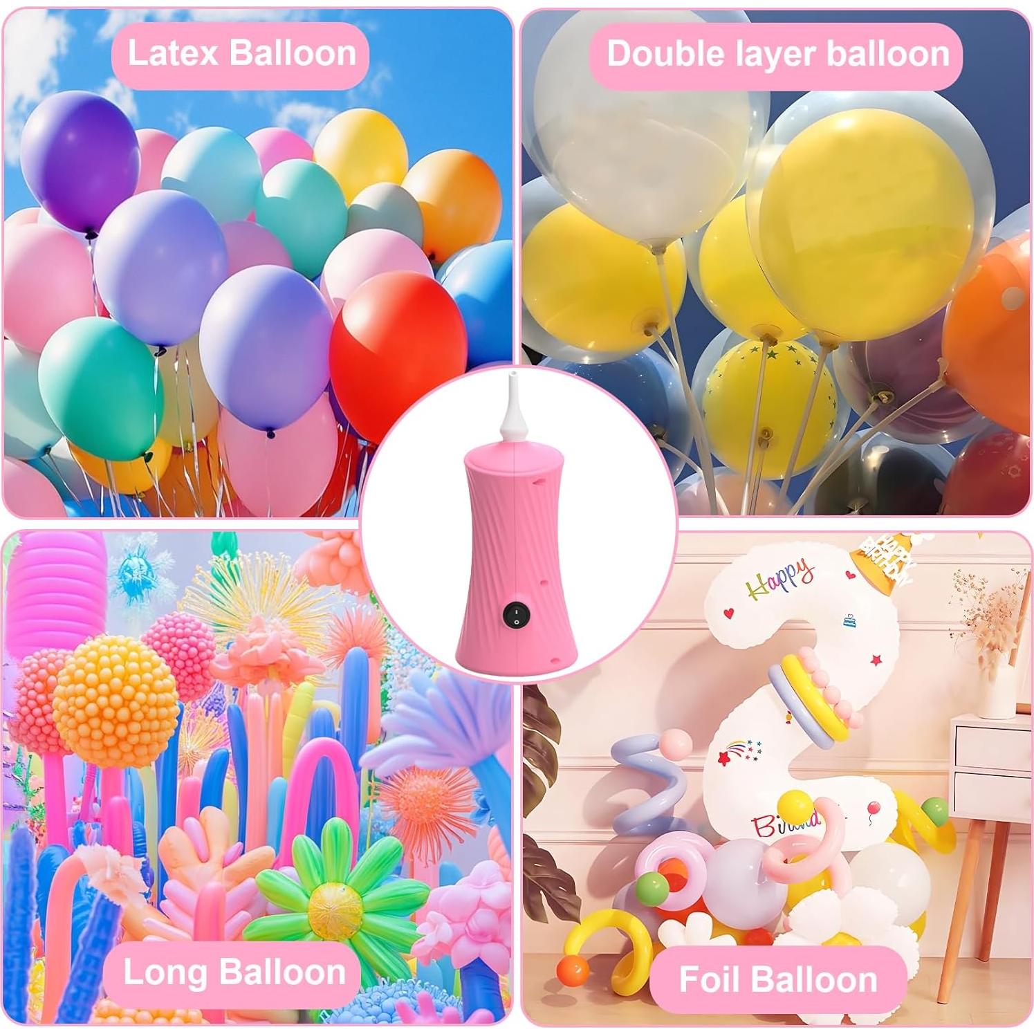 Bomba de globo eléctrica Bonastella 2 Rosa 0.27 kg