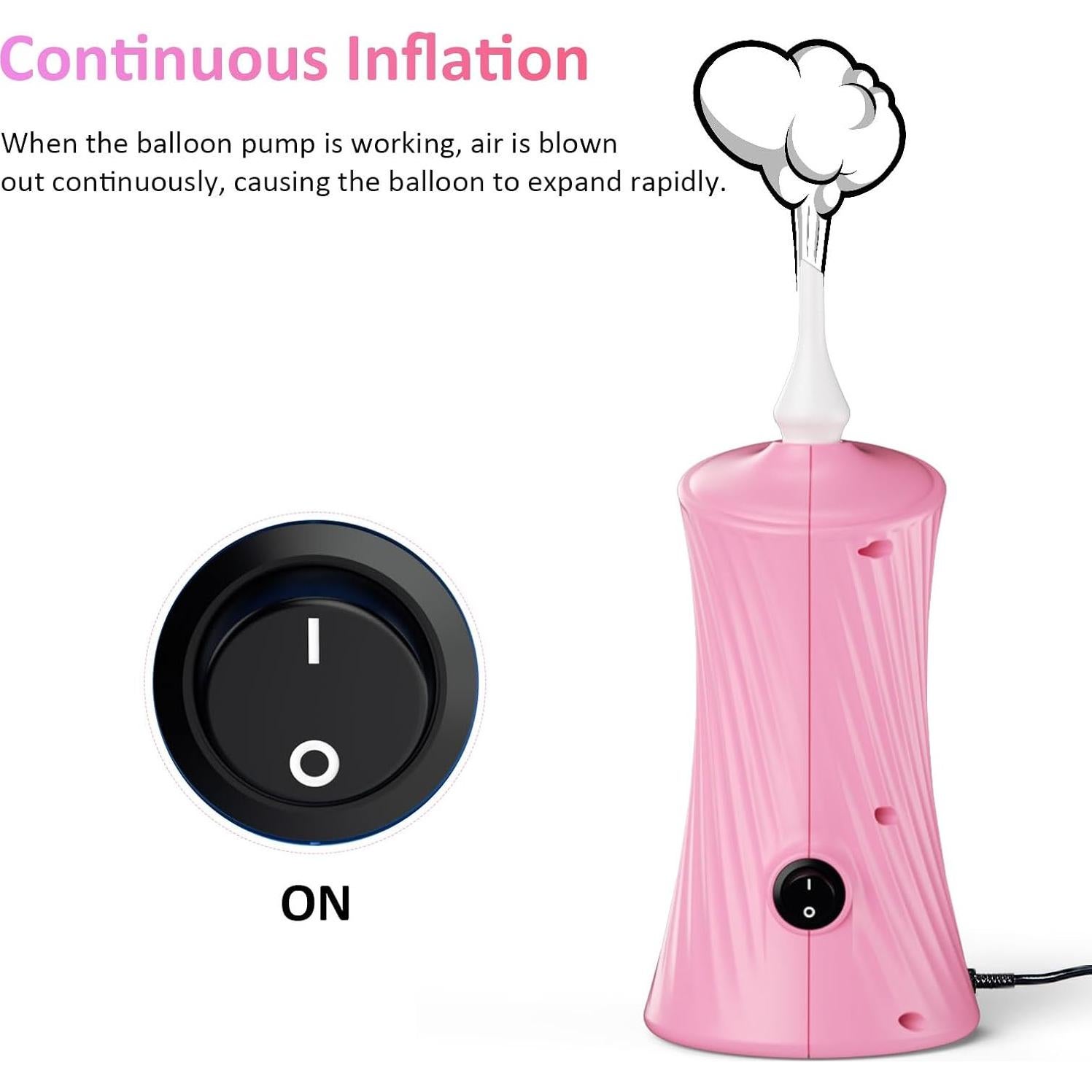 Bomba de aire eléctrica Fikowo para globos 30W portátil