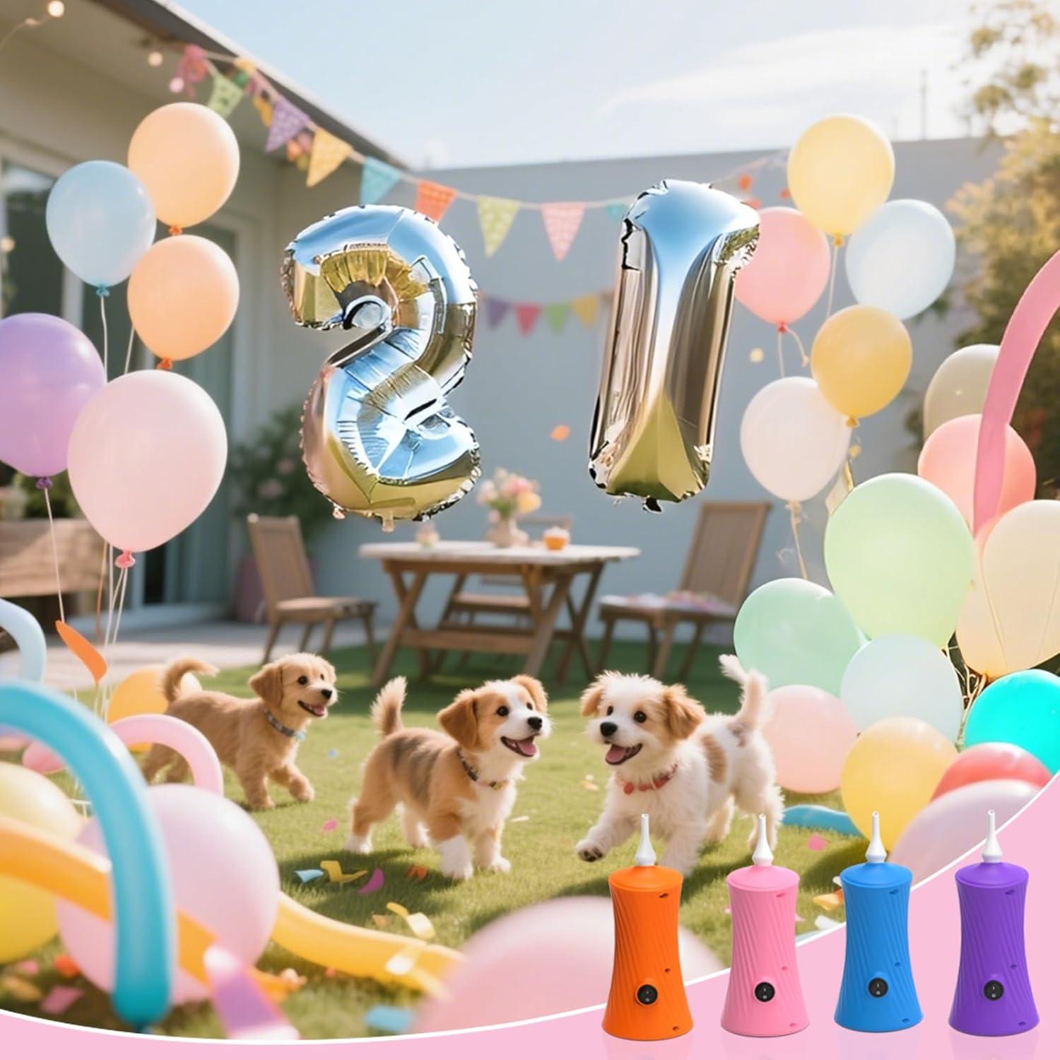 Bomba de aire eléctrica Fikowo para globos 30W portátil