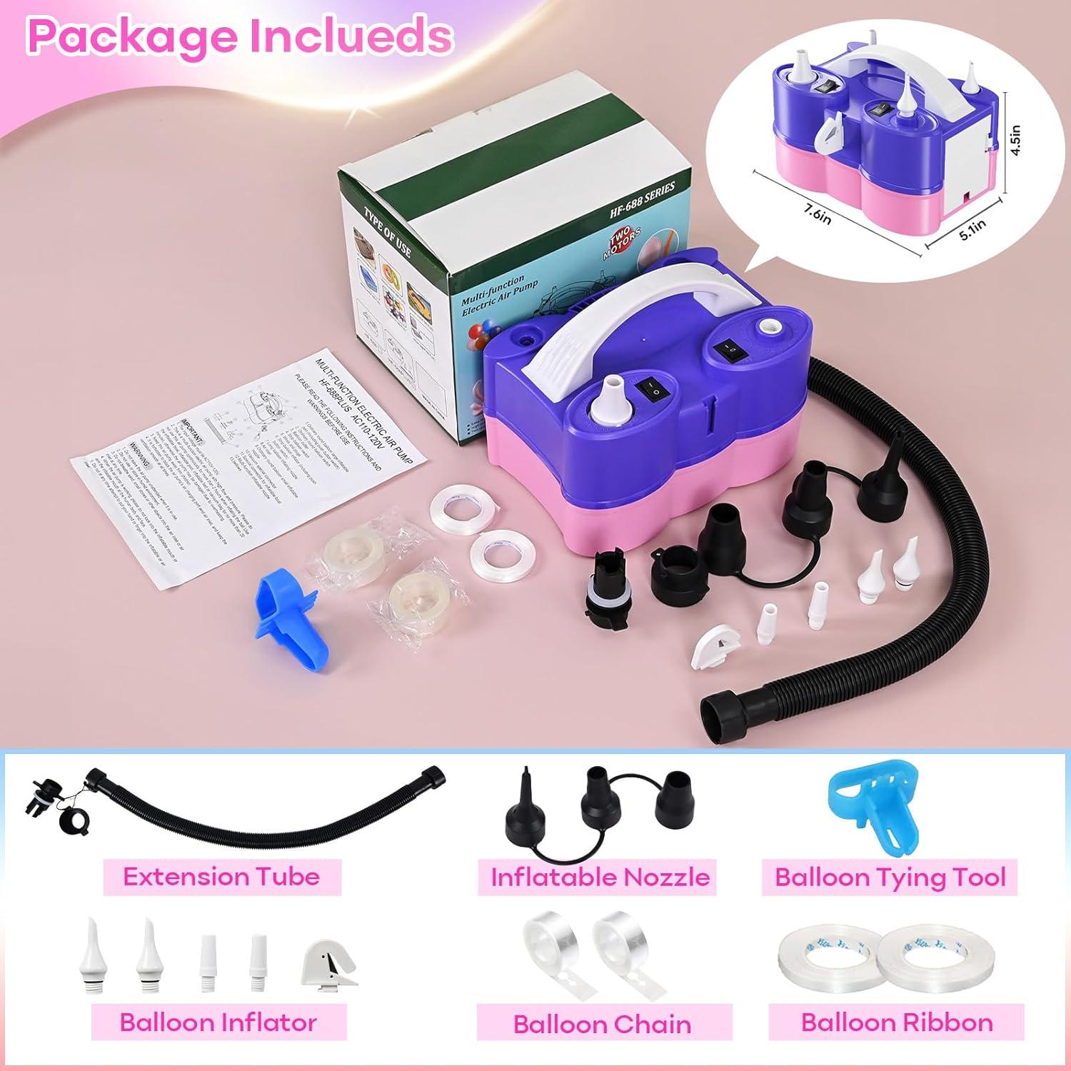 Bomba de aire eléctrica Jobkoo 3 en 1 para globos 110V