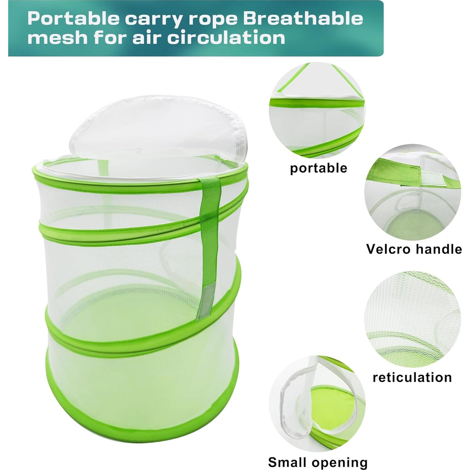 Jaula de Hábitat para Mariposas FCIHROSITCE Verde 30.48x35.56cm