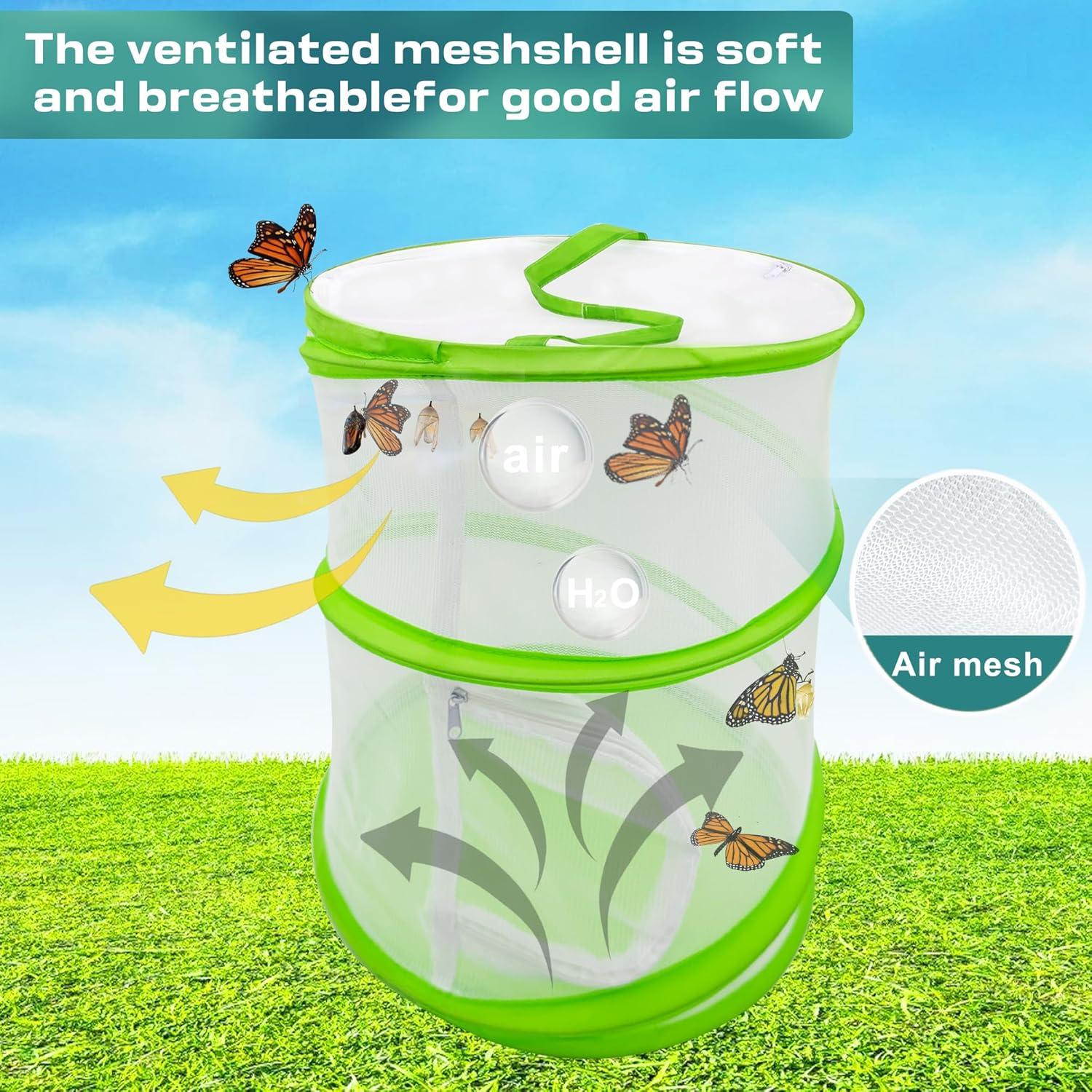 Jaula de Hábitat para Mariposas FCIHROSITCE Verde 30.48x35.56cm