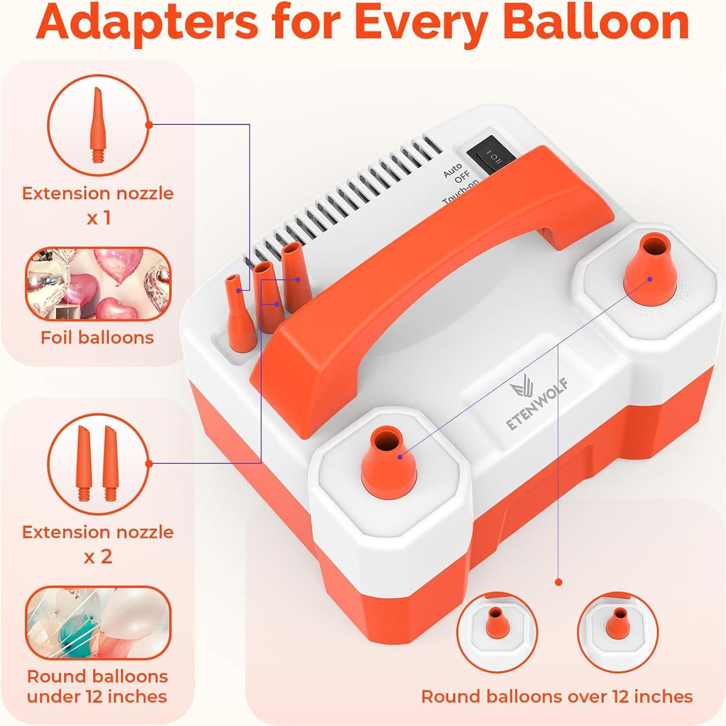 Bomba de Globo Eléctrica ETENWOLF P600 600W para Fiestas