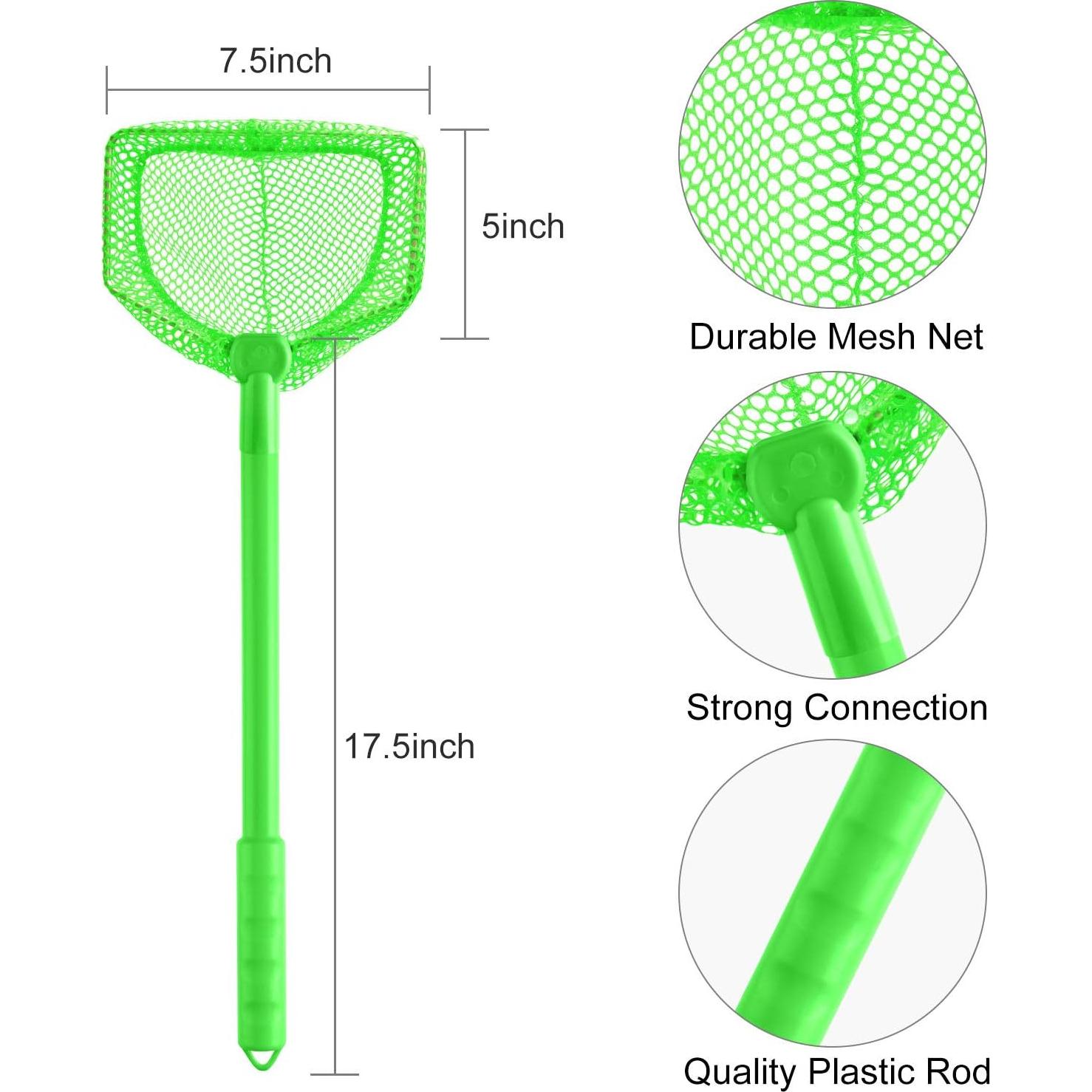 Redes de Pesca para Niños Coopay 4 Piezas Verde Naranja