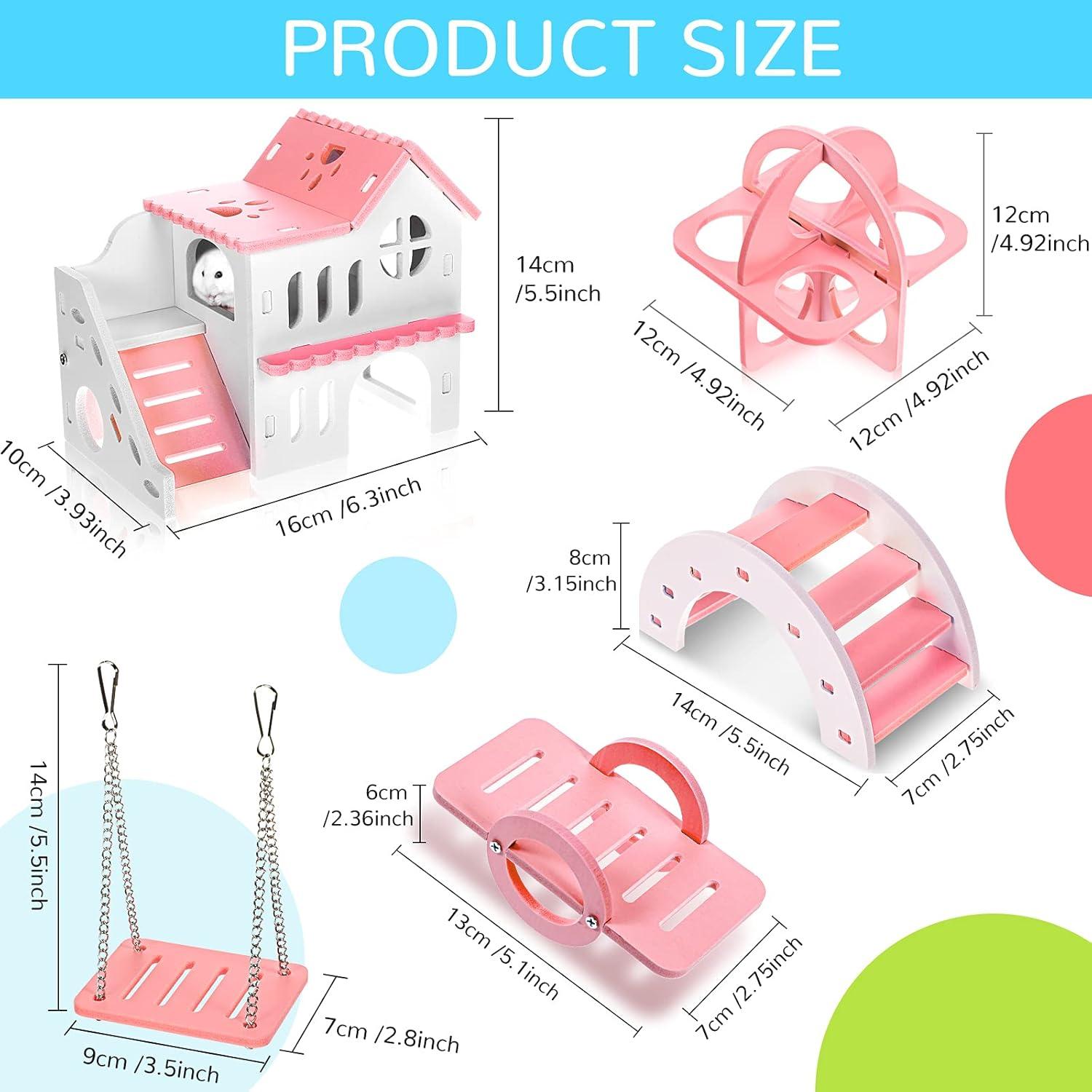 Juguetes para Hámster Skylety 5 Piezas Accesorios Madera