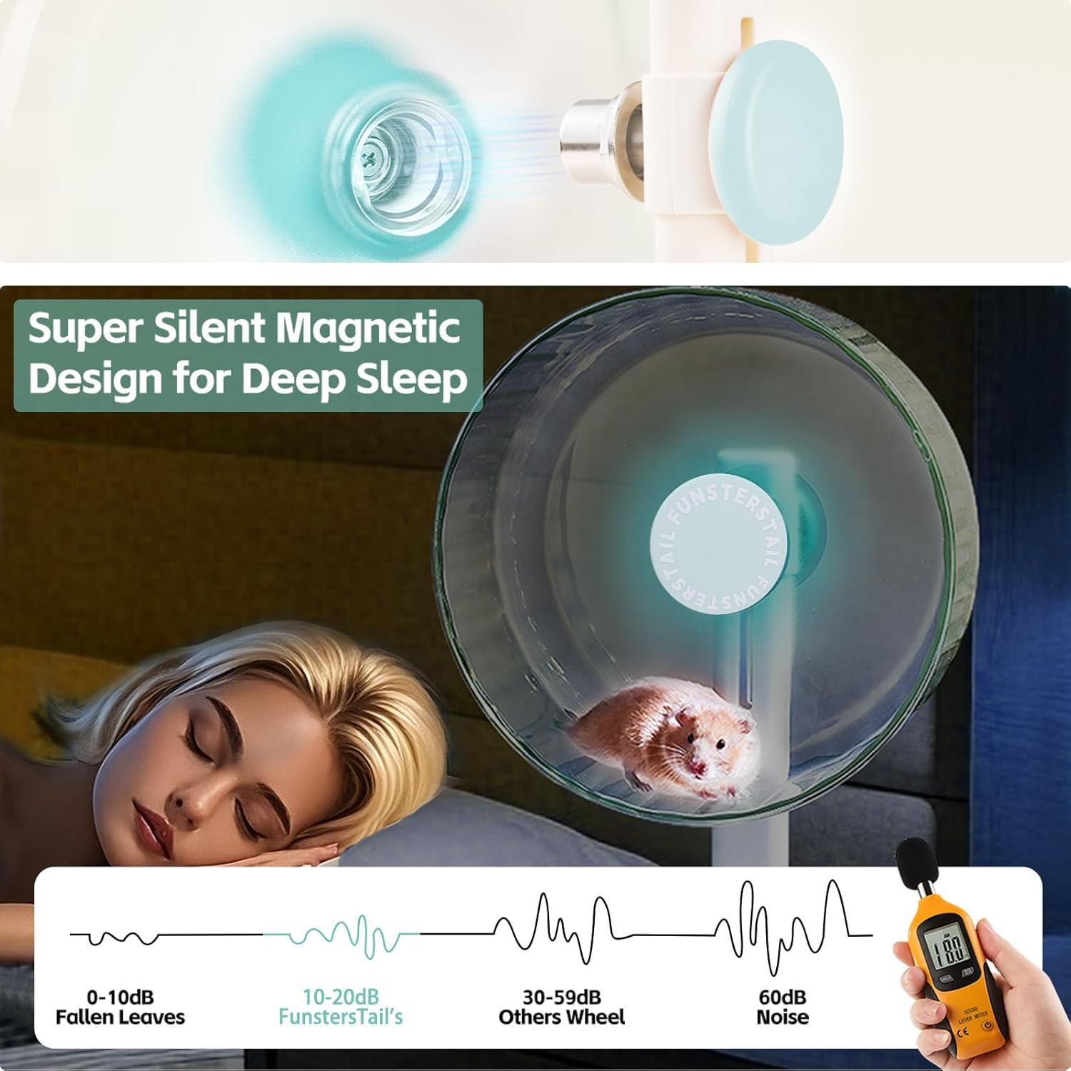 Rueda de Hámster Silenciosa FunstersTail 26.4 cm Azul Salado