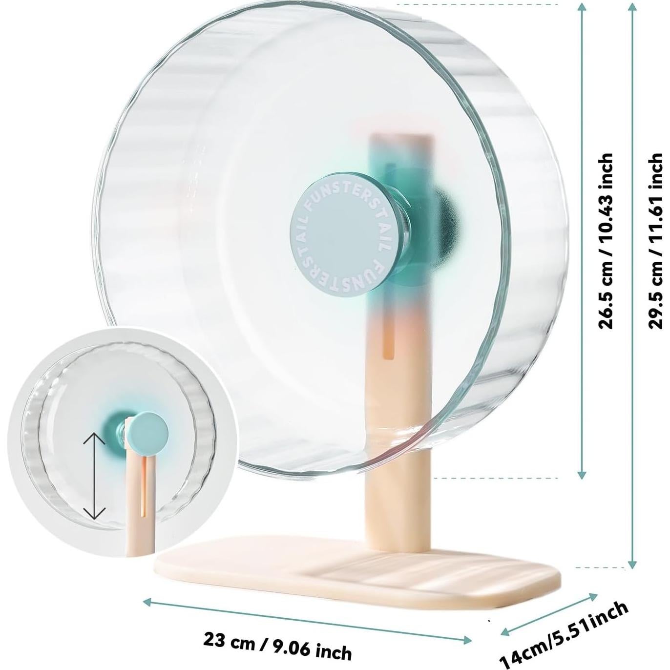 Rueda de Hámster Silenciosa FunstersTail 26.4 cm Azul Salado
