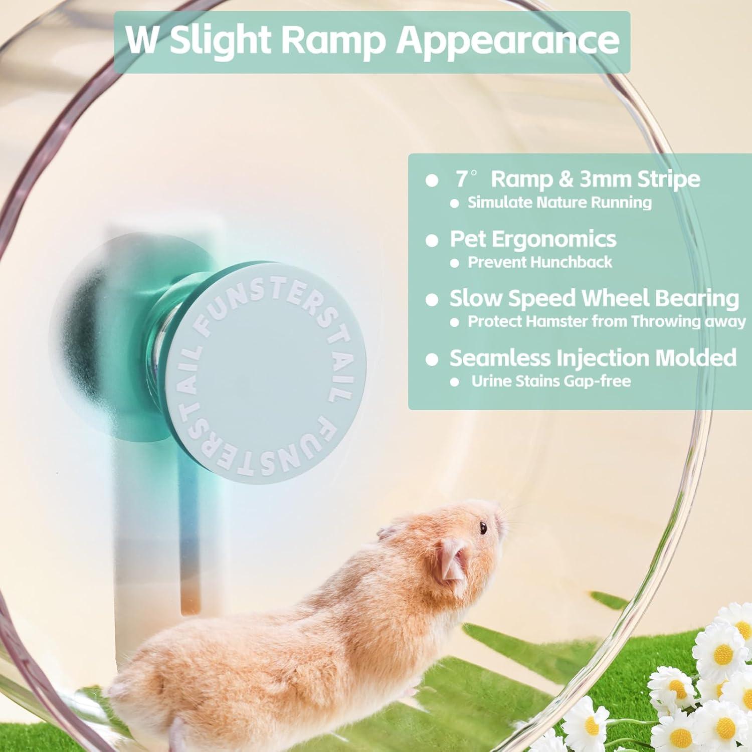 Rueda de Hámster Silenciosa FunstersTail 26.4 cm Azul Salado