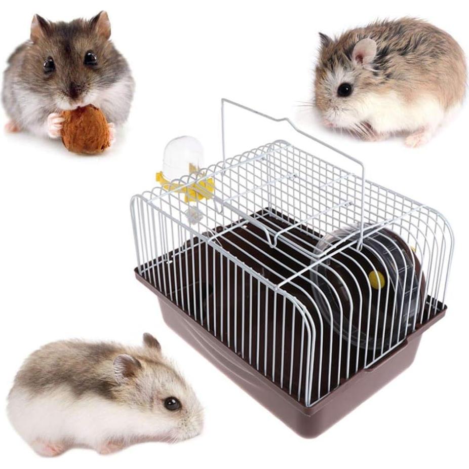 Jaula para Hámster Gutongyuan con Rueda y Accesorios 23x17x16cm