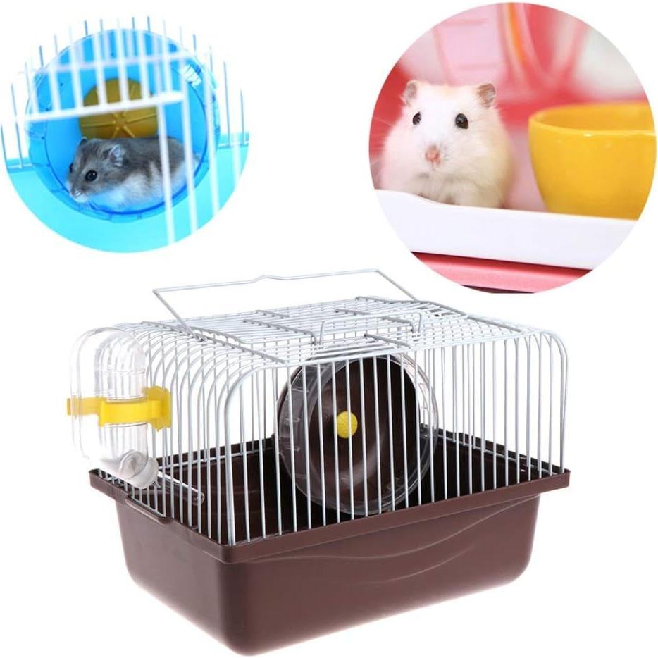 Jaula para Hámster Gutongyuan con Rueda y Accesorios 23x17x16cm