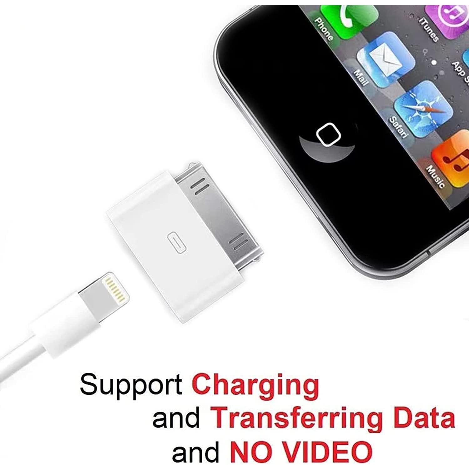 Adaptador Lightning a 30 Pines Belcompany 1 Paquete Blanco