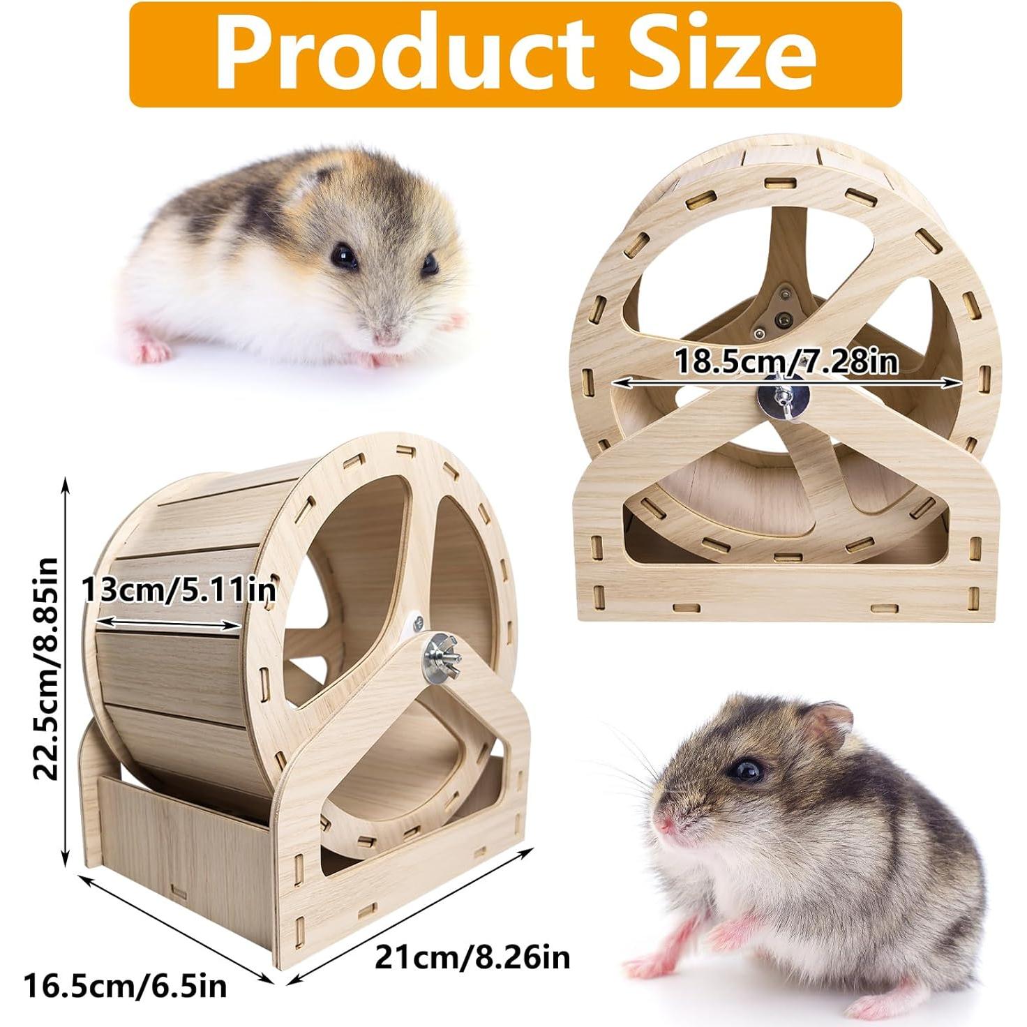 Rueda de Hámster de Madera Hamiledyi 20.99 cm Silenciosa