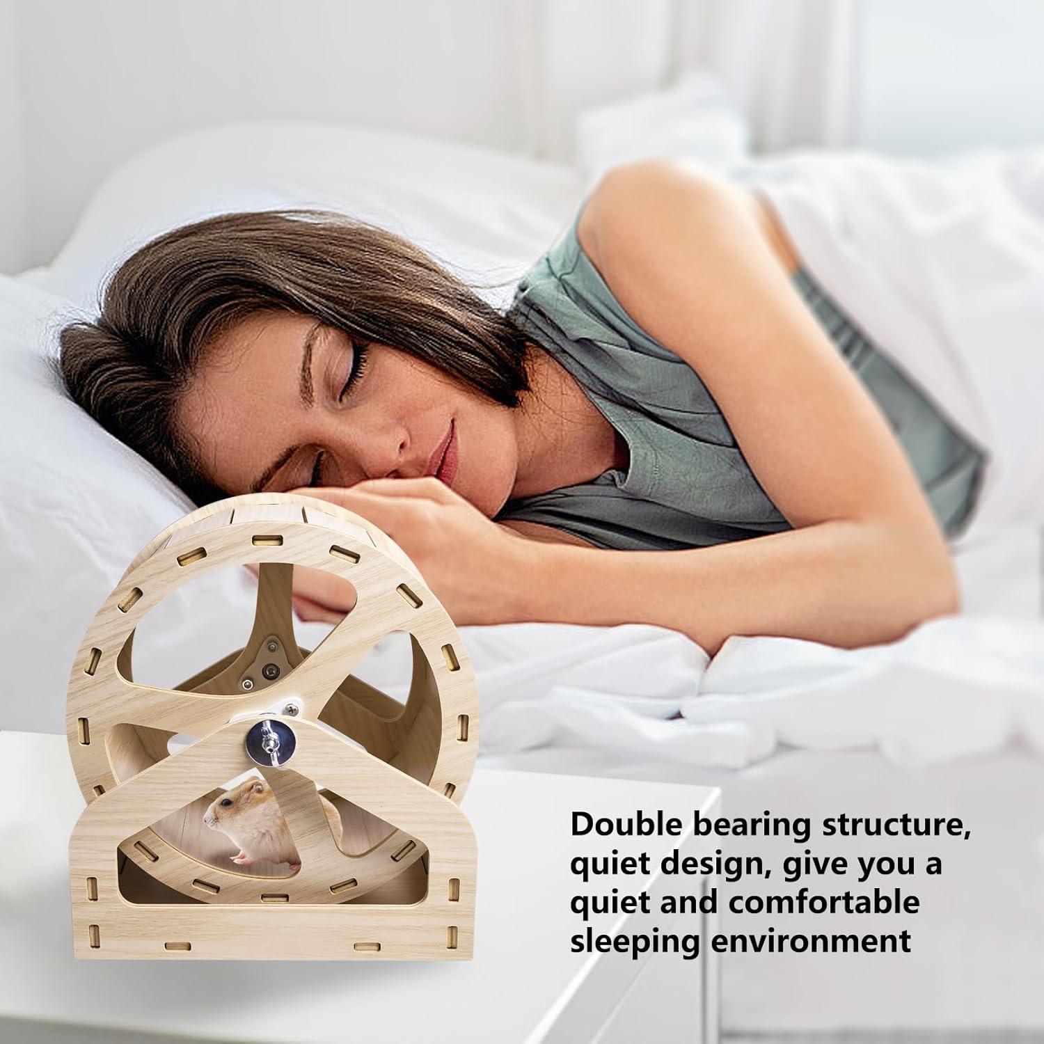 Rueda de Hámster de Madera Hamiledyi 20.99 cm Silenciosa