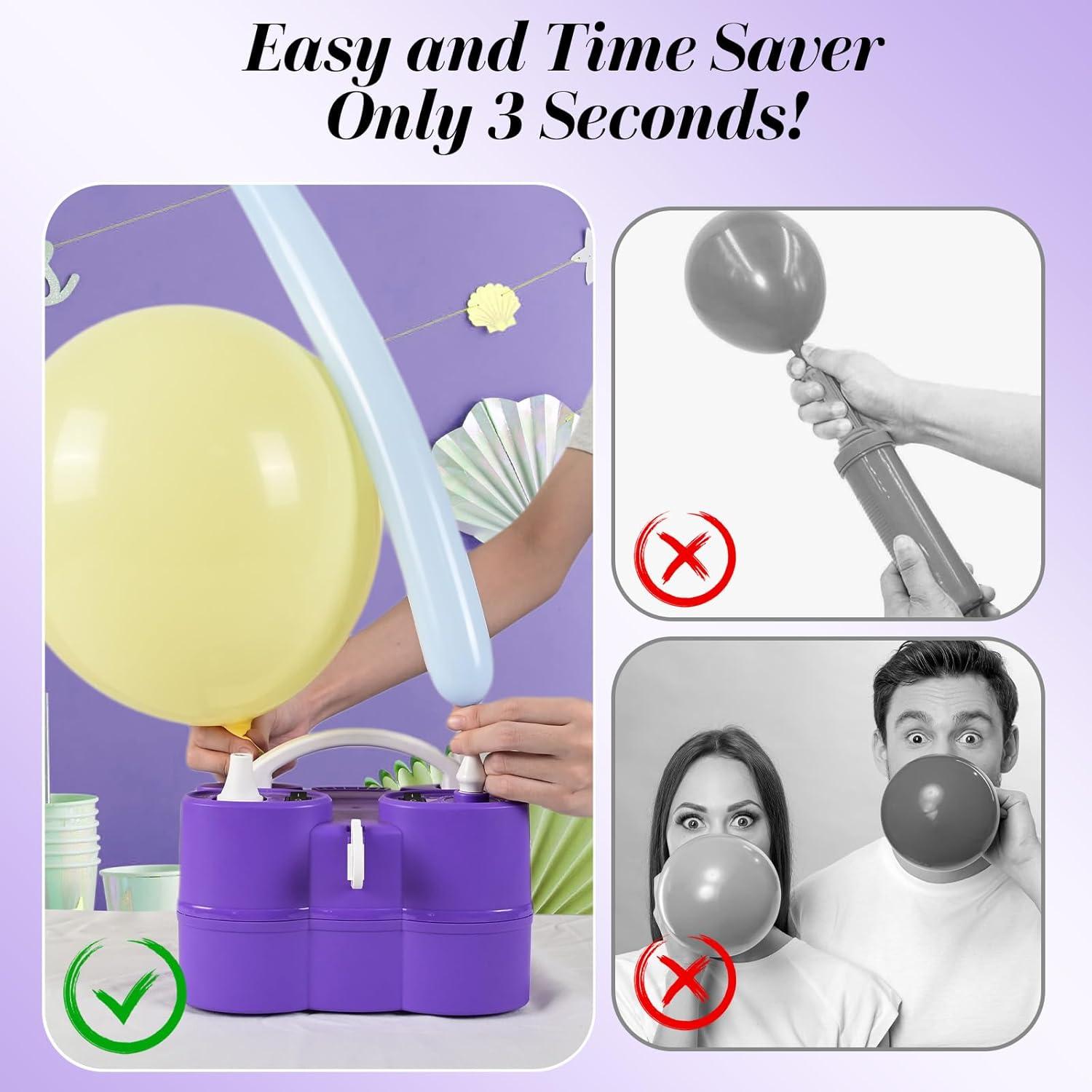 Bomba de aire eléctrica 3 en 1 Togvu para globos y flotadores