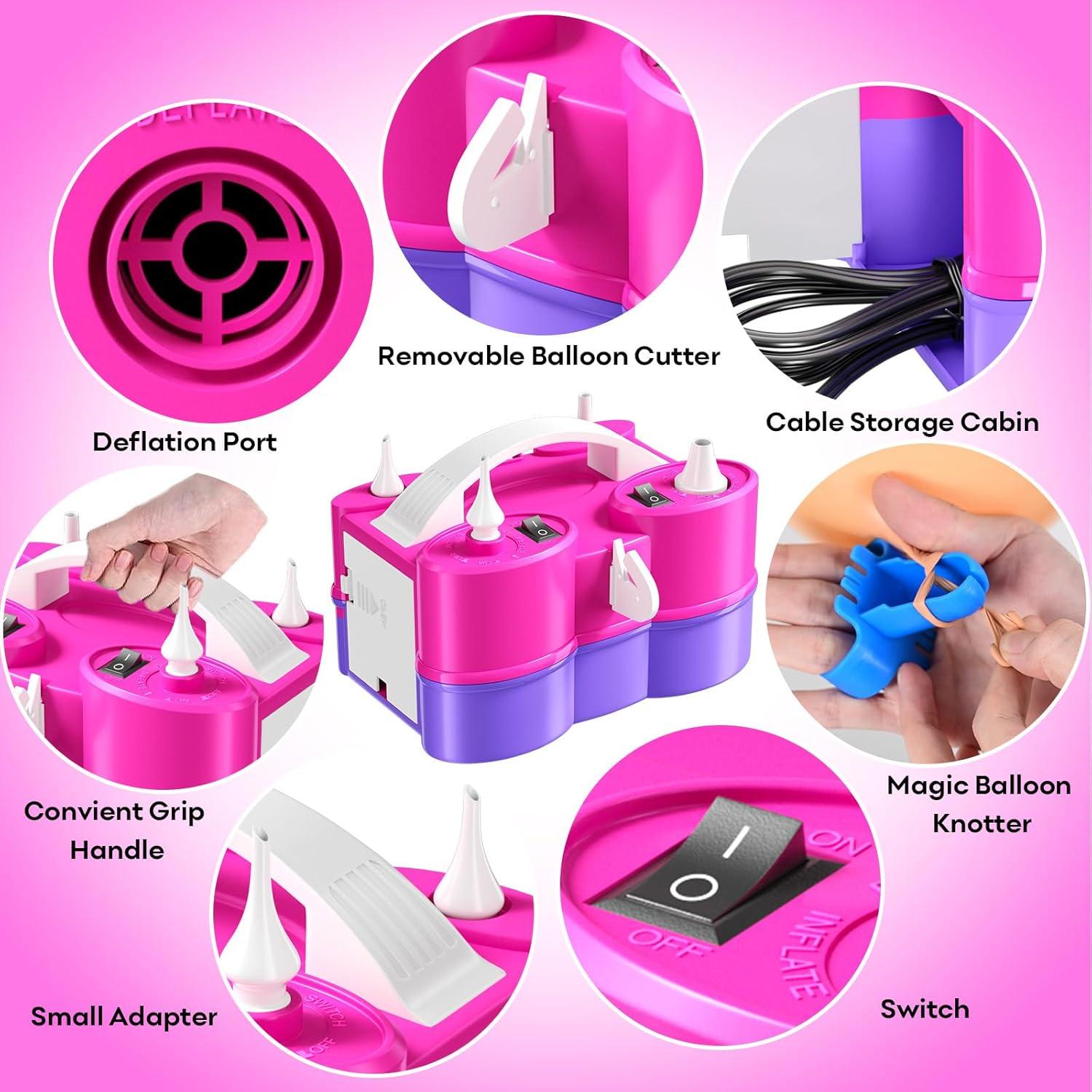 Bomba de aire eléctrica Biapian 3 en 1 para globos y inflables