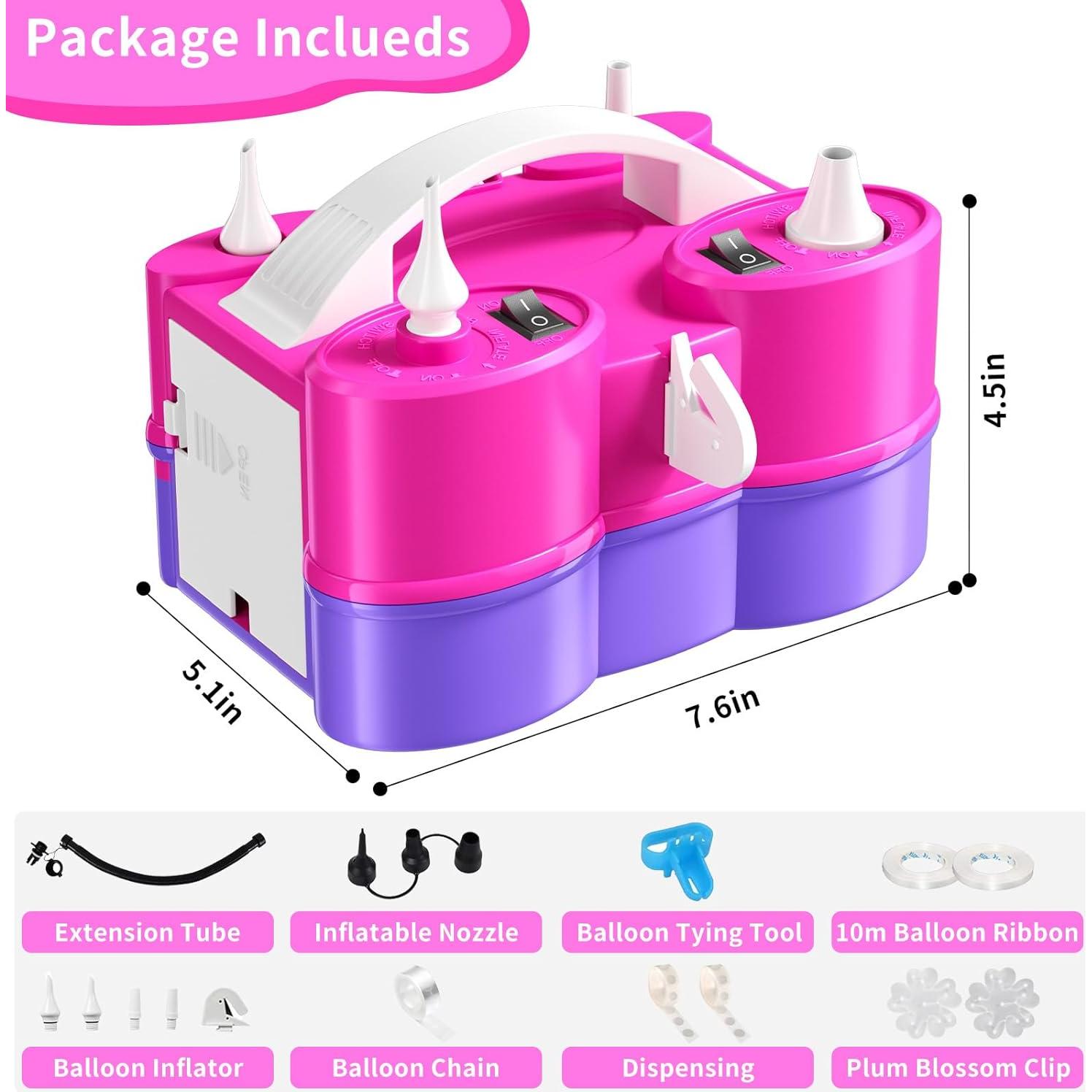 Bomba de aire eléctrica Biapian 3 en 1 para globos y inflables