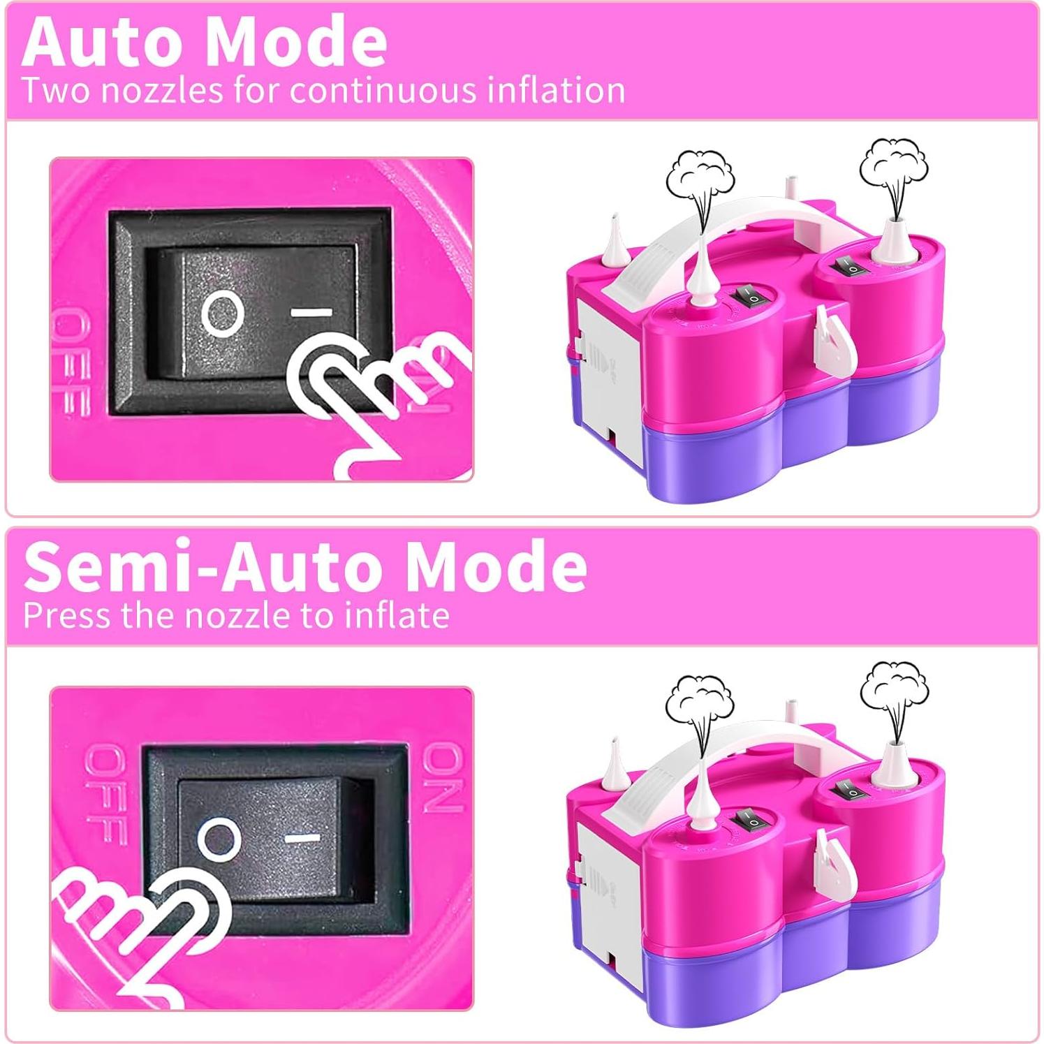 Bomba de aire eléctrica Biapian 3 en 1 para globos y inflables