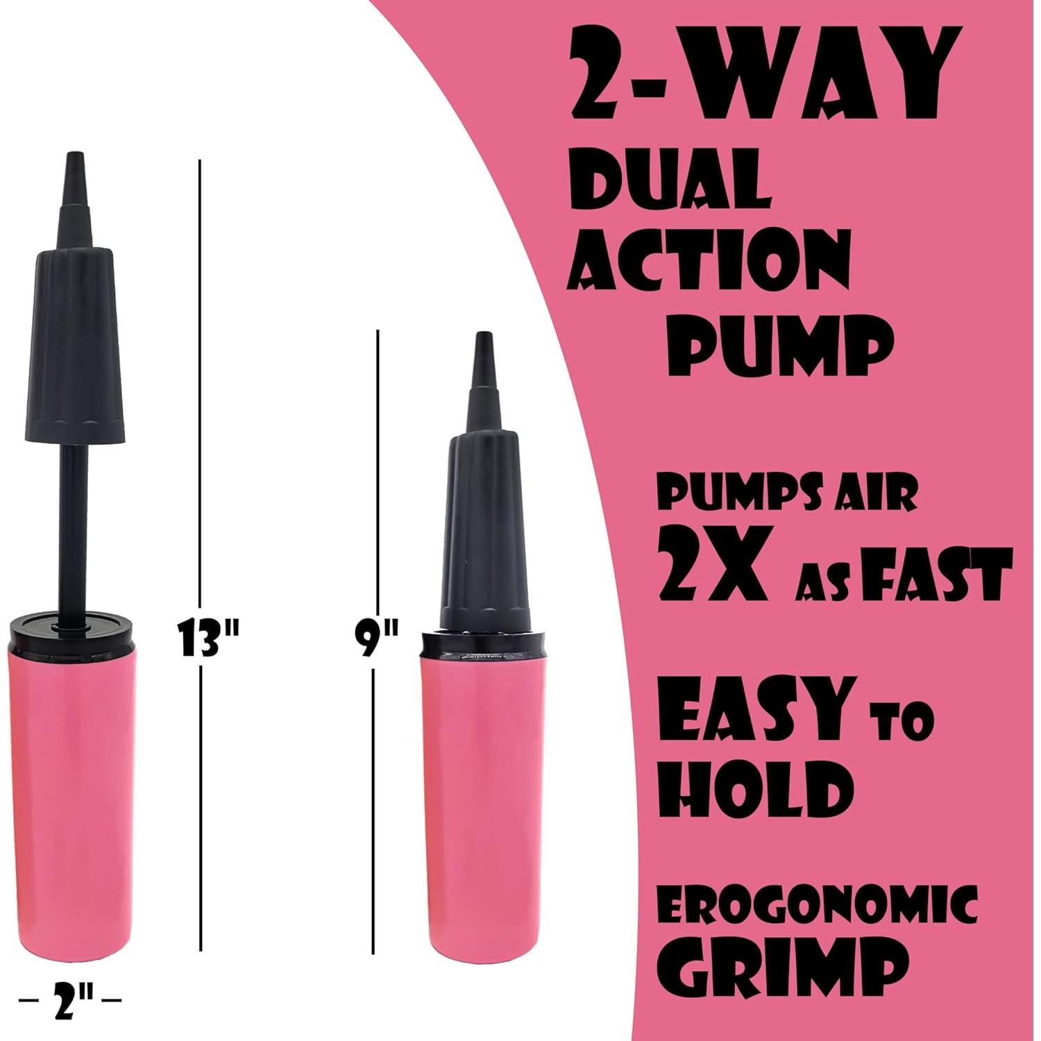 Bomba de Globo de Mano OODELZ - Inflador Manual Doble 10 Unidades