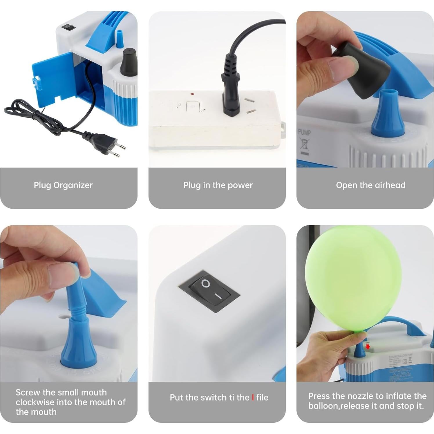 Bomba de Aire Eléctrica OriGlam HT-508 para Globos 700W