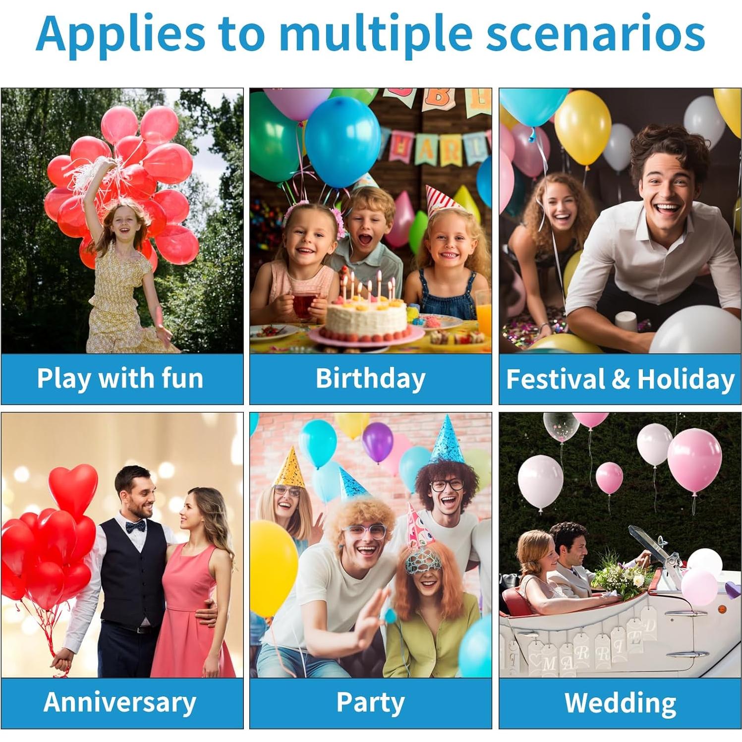 Bomba de Globo Eléctrica Xapypy 18LPM Azul Cielo Portátil