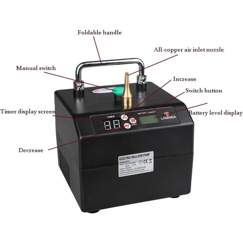 Bomba Infladora Eléctrica de Globos Genérico ZXC431 3kg