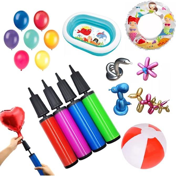 Bomba de Aire Manual Chochkees para Globos Doble Acción 2-Pack