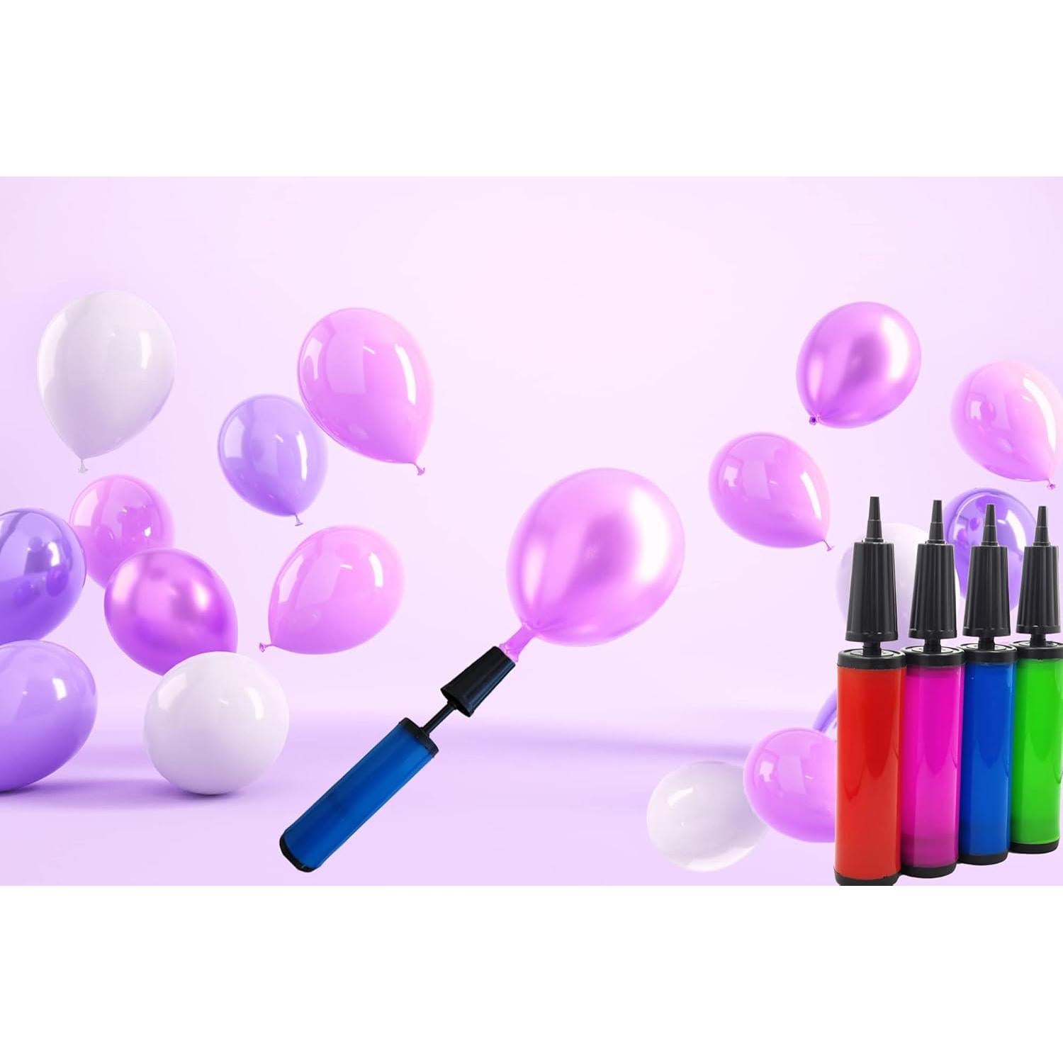 Bomba de Aire Manual Chochkees para Globos Doble Acción 2-Pack