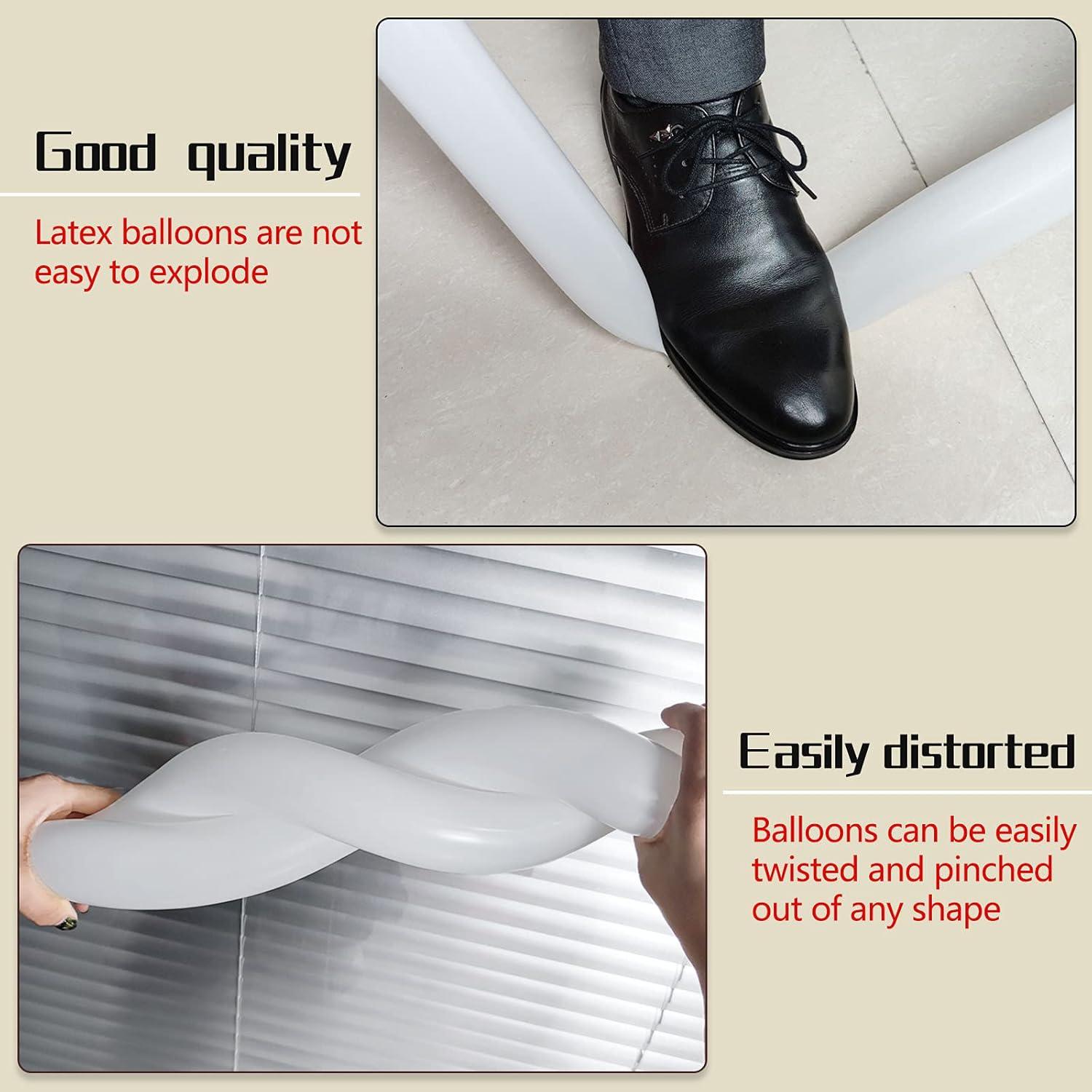 100 Globos Largos de Láttex Claro KUULBELA para Modelar