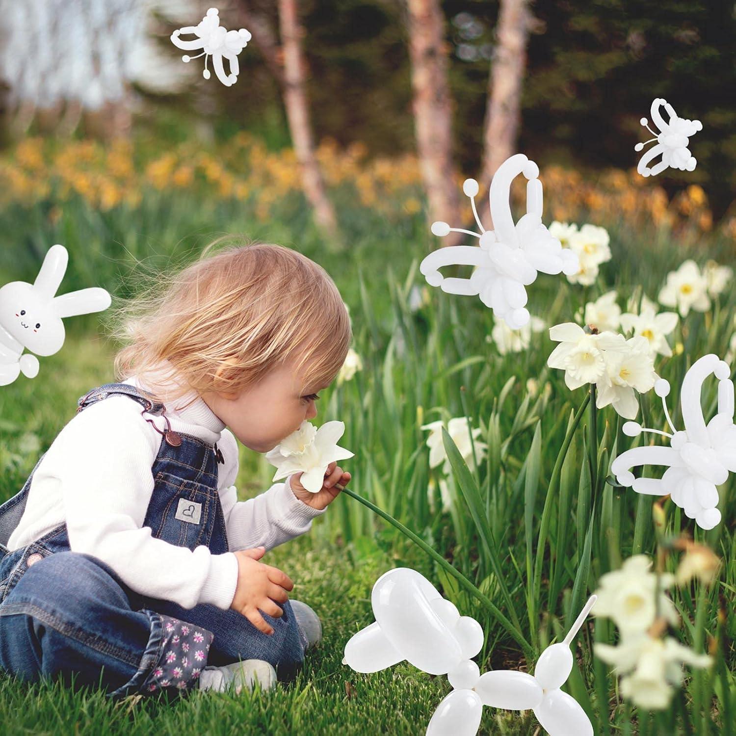 100 Globos Largos de Láttex Claro KUULBELA para Modelar