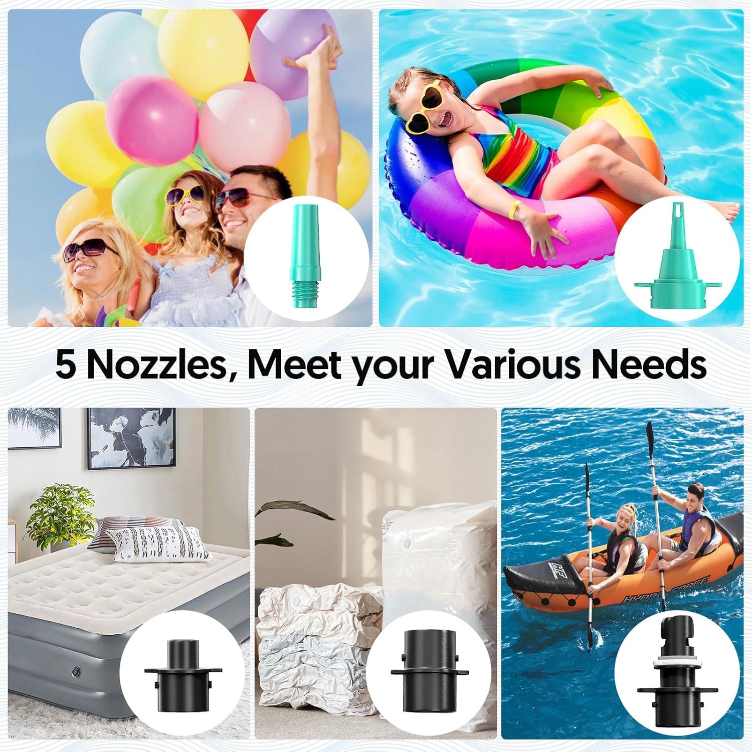 Bomba de Aire Eléctrica MAACLOUD 400W para Inflables Verde