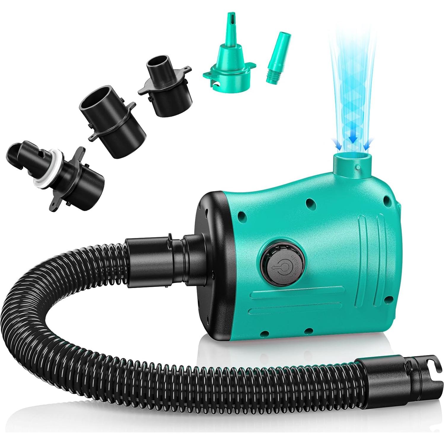 Bomba de Aire Eléctrica MAACLOUD 400W para Inflables Verde