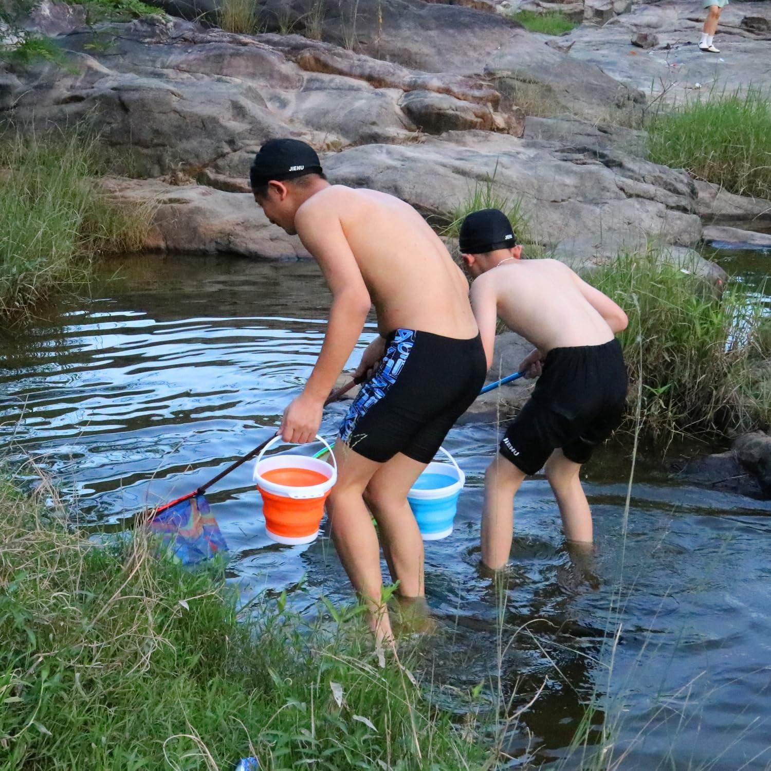 Red de Pesca para Niños LPEIEB con Cubo Plegable 2024