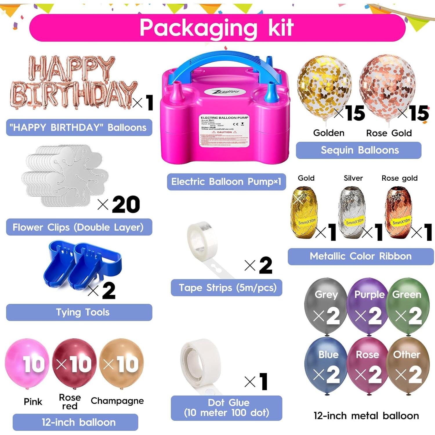 Bomba de Globo Eléctrica ZEUSRAY 600W Doble Boquilla 1.3kg