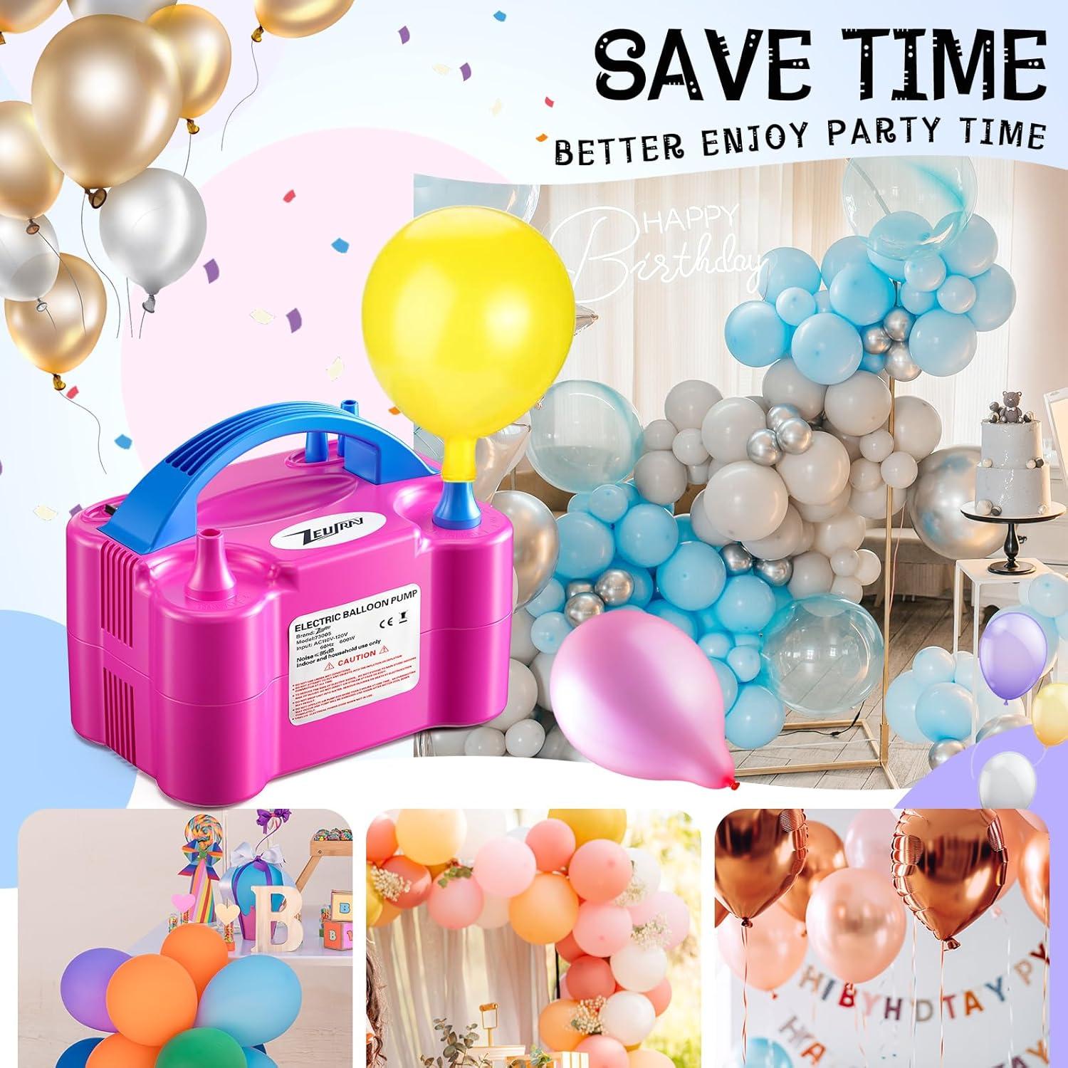 Bomba de Globo Eléctrica ZEUSRAY 600W Doble Boquilla 1.3kg