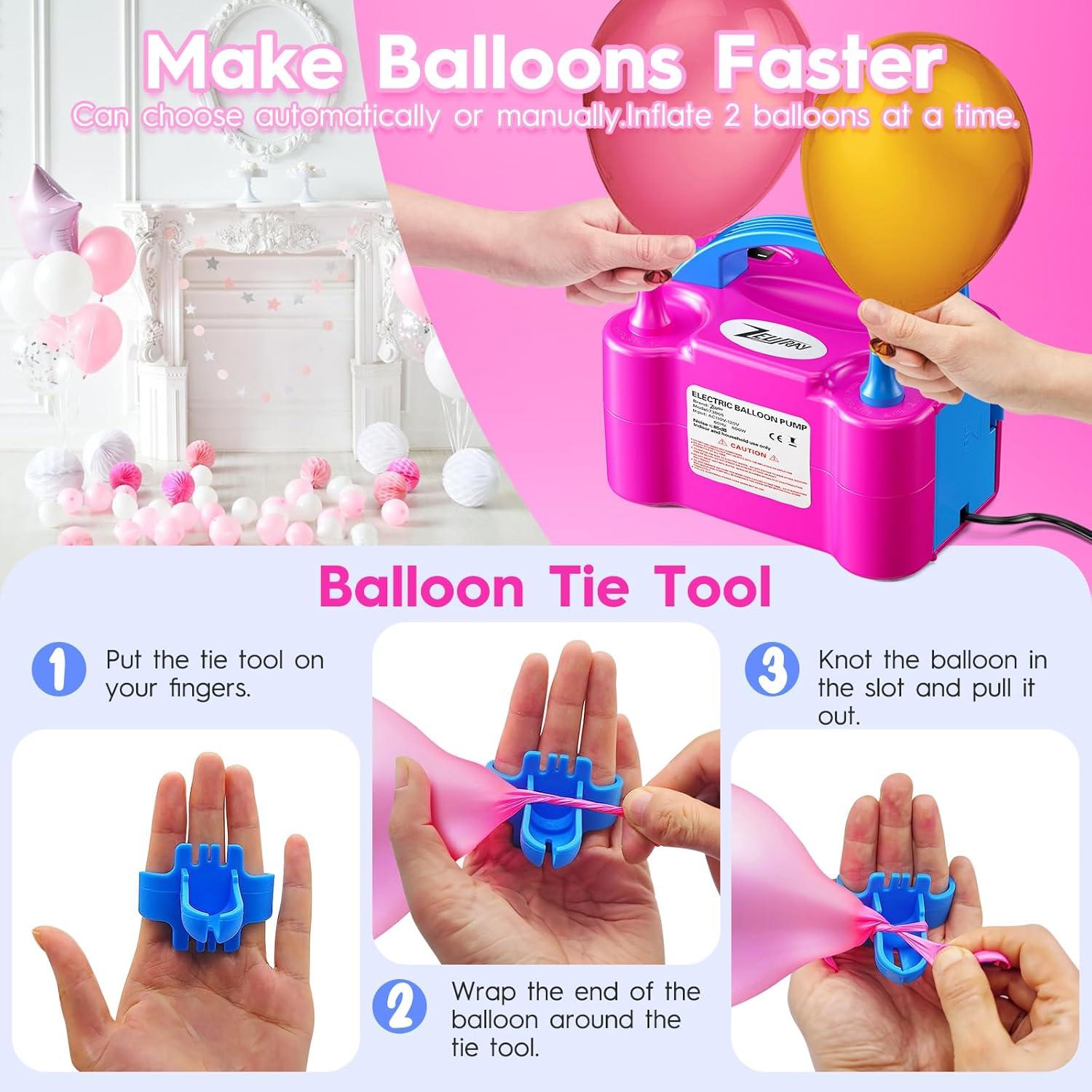 Bomba de Globo Eléctrica ZEUSRAY 600W Doble Boquilla 1.3kg