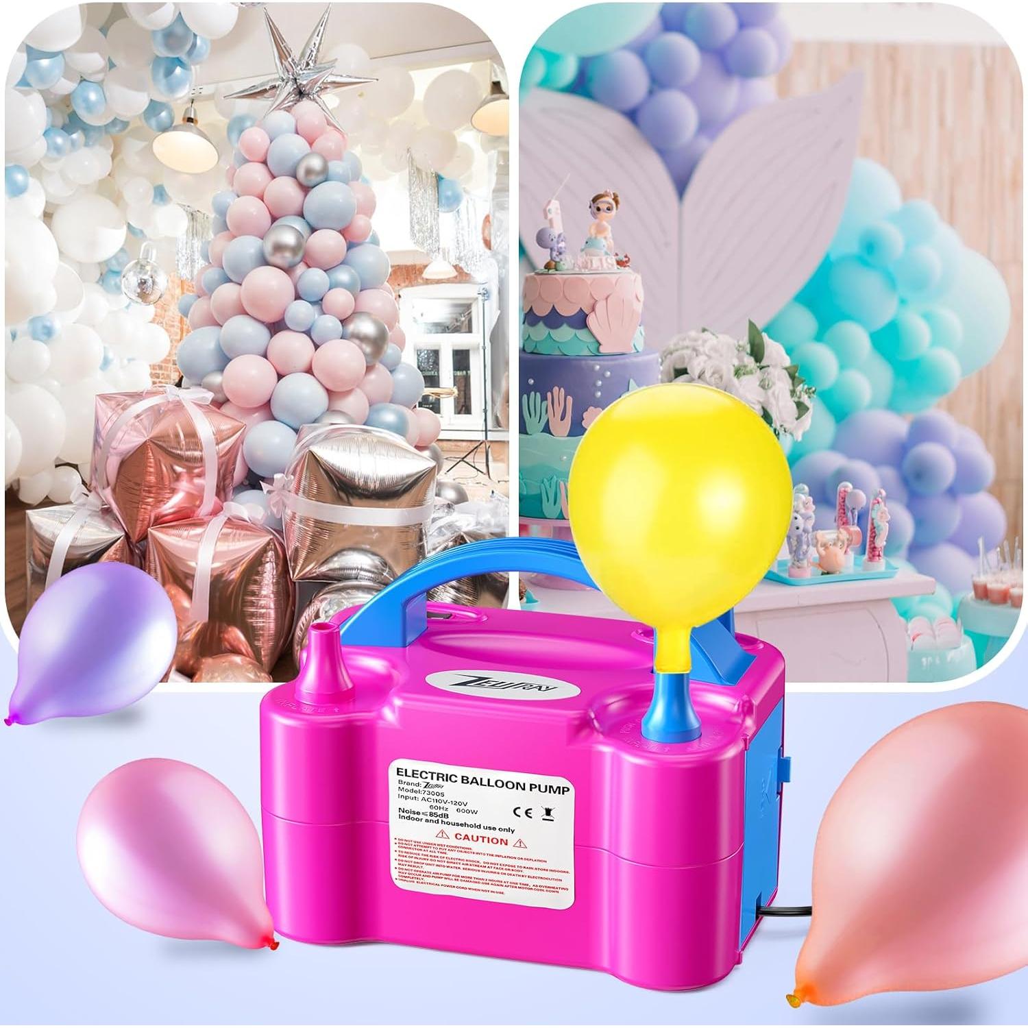 Bomba de Globo Eléctrica ZEUSRAY 600W Doble Boquilla 1.3kg