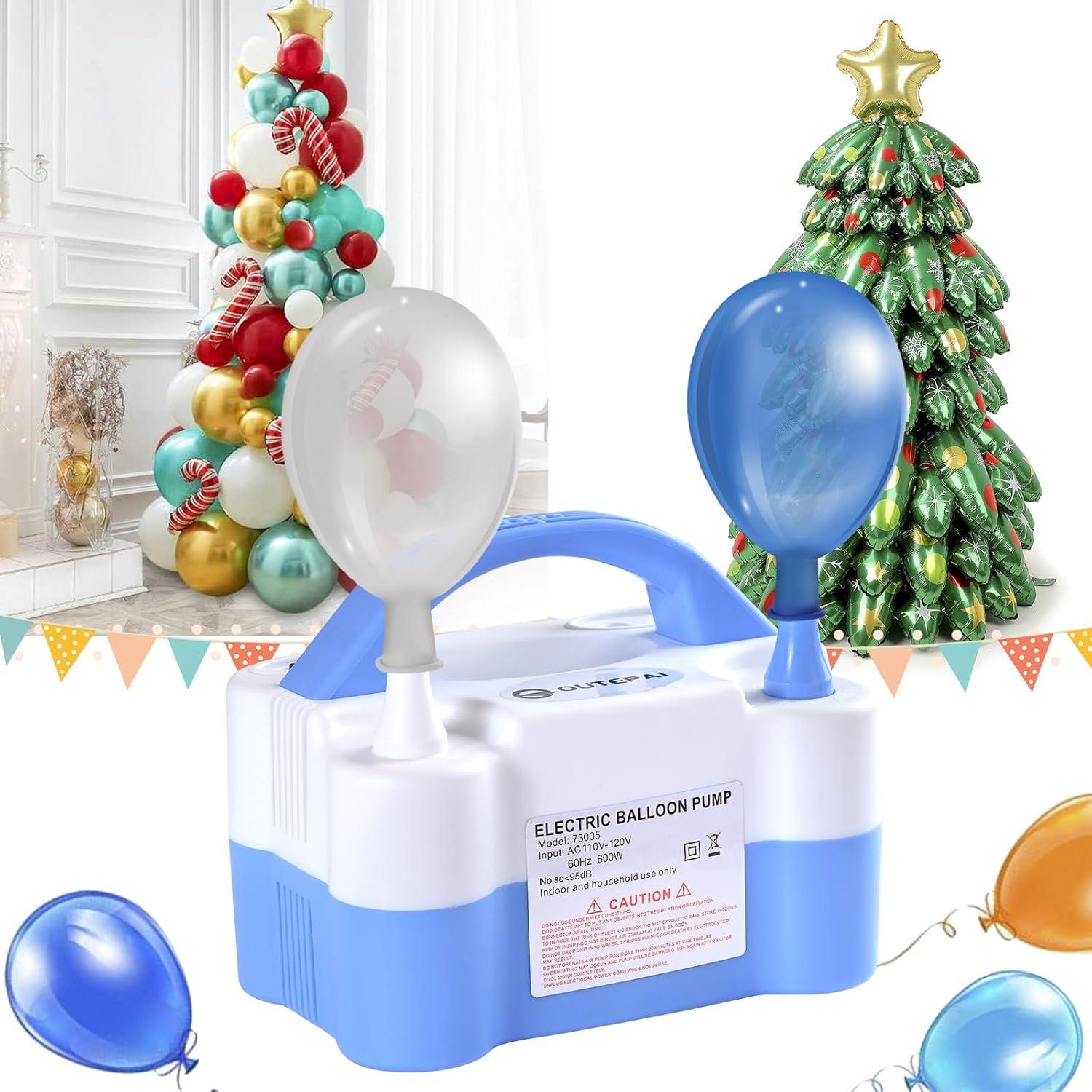 Bomba de aire eléctrica OUTEPAI 600W para globos - Azul bebé