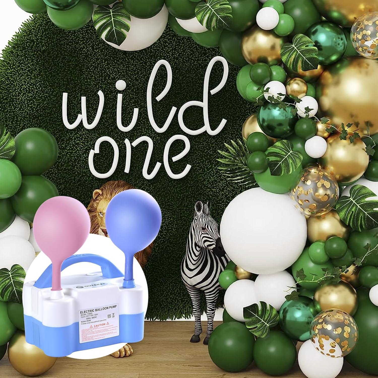 Bomba de aire eléctrica OUTEPAI 600W para globos - Azul bebé