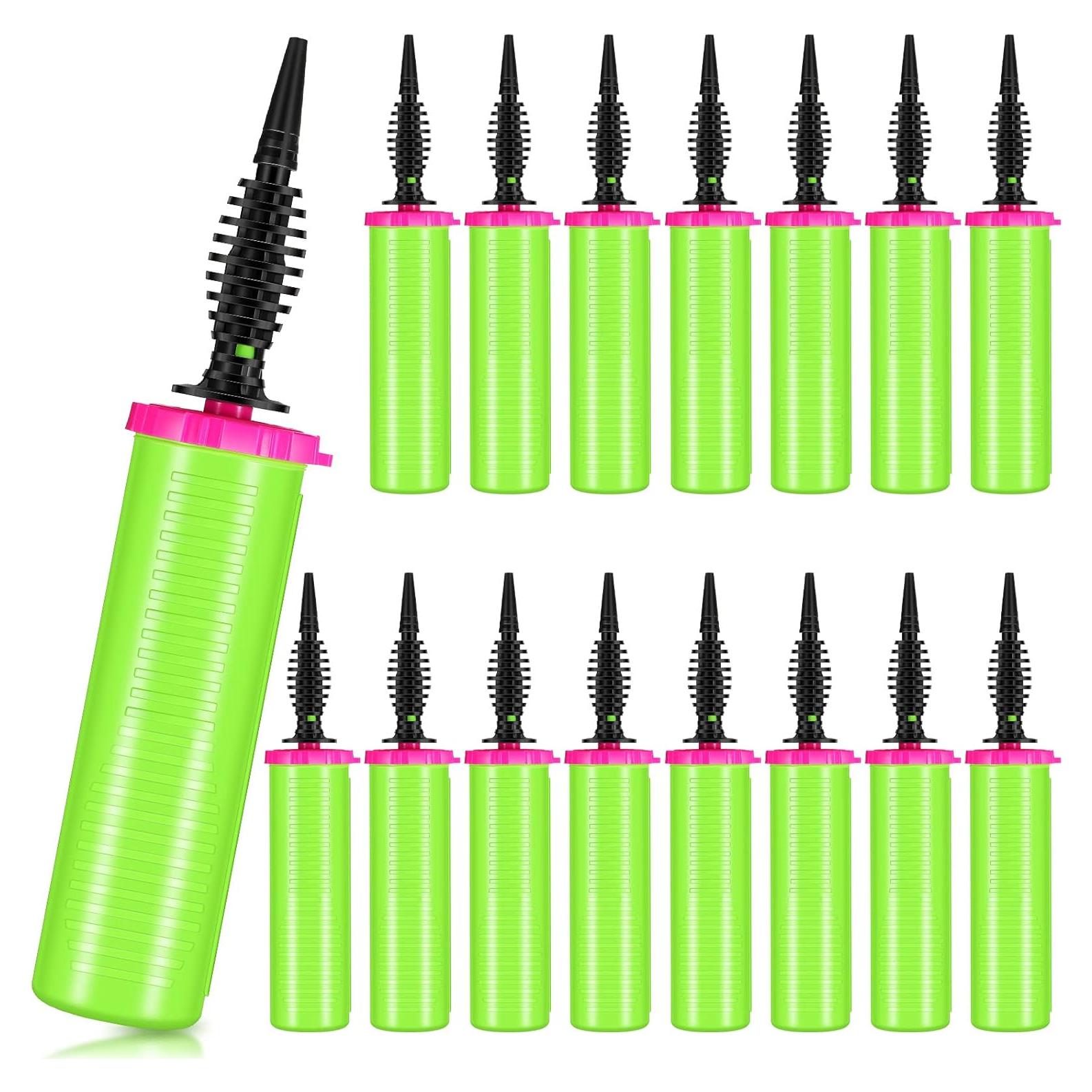 Bomba de Aire Manual Doble Acción Honoson 30.48 cm Verde/Rosa