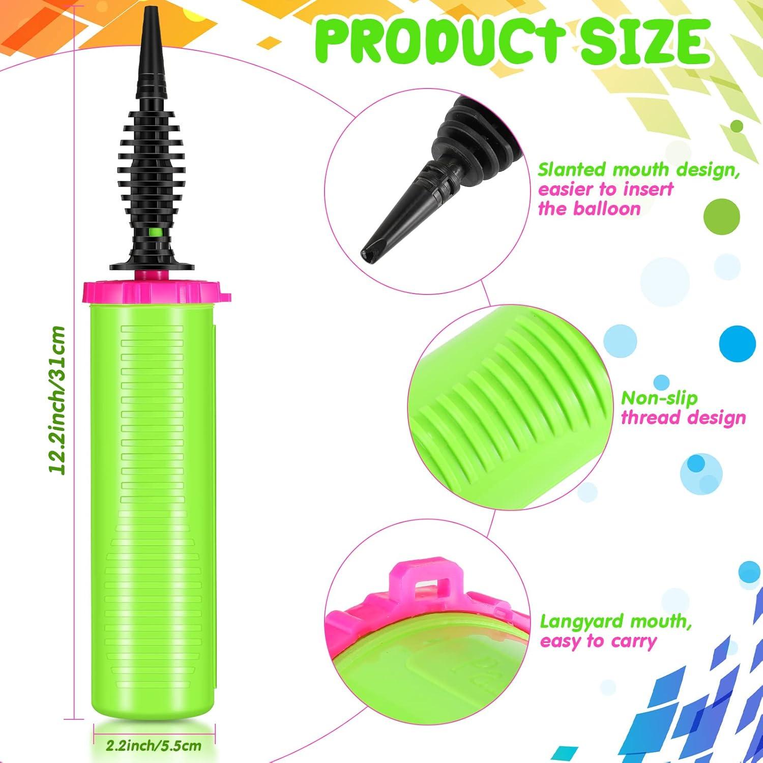 Bomba de Aire Manual Doble Acción Honoson 30.48 cm Verde/Rosa